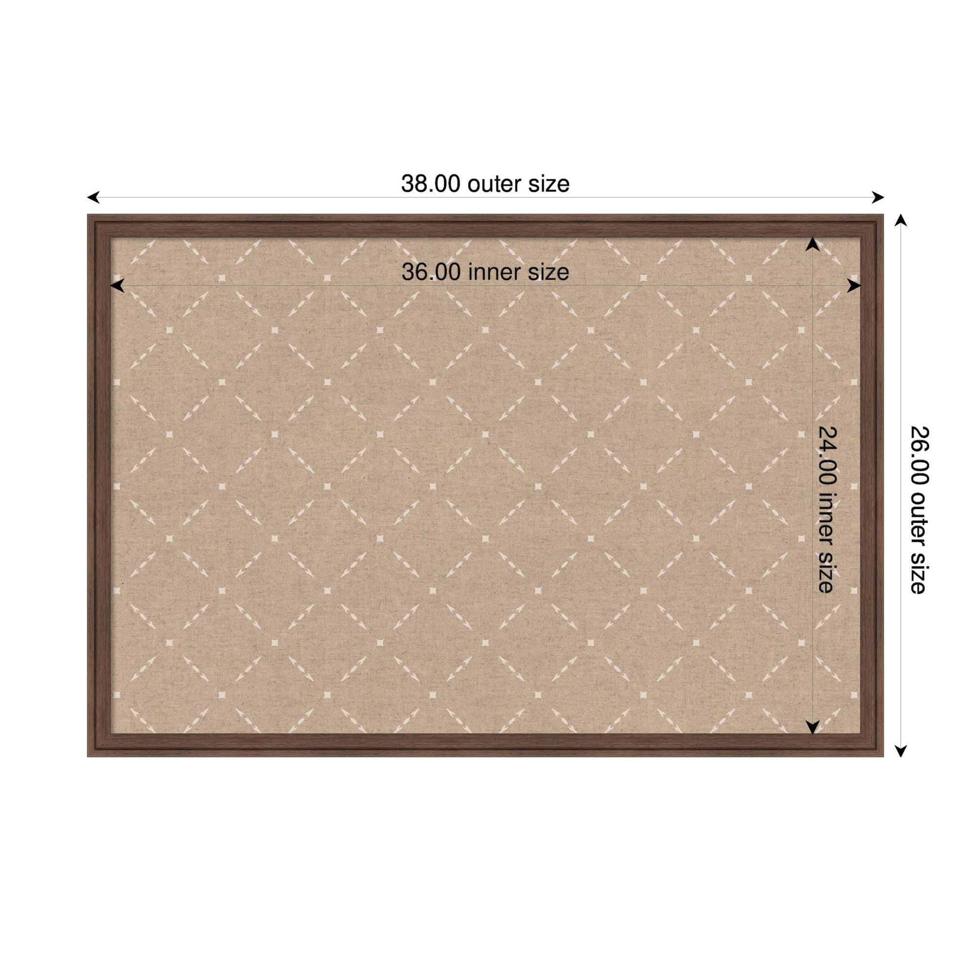 Pinboard Beige Lattice Pattern