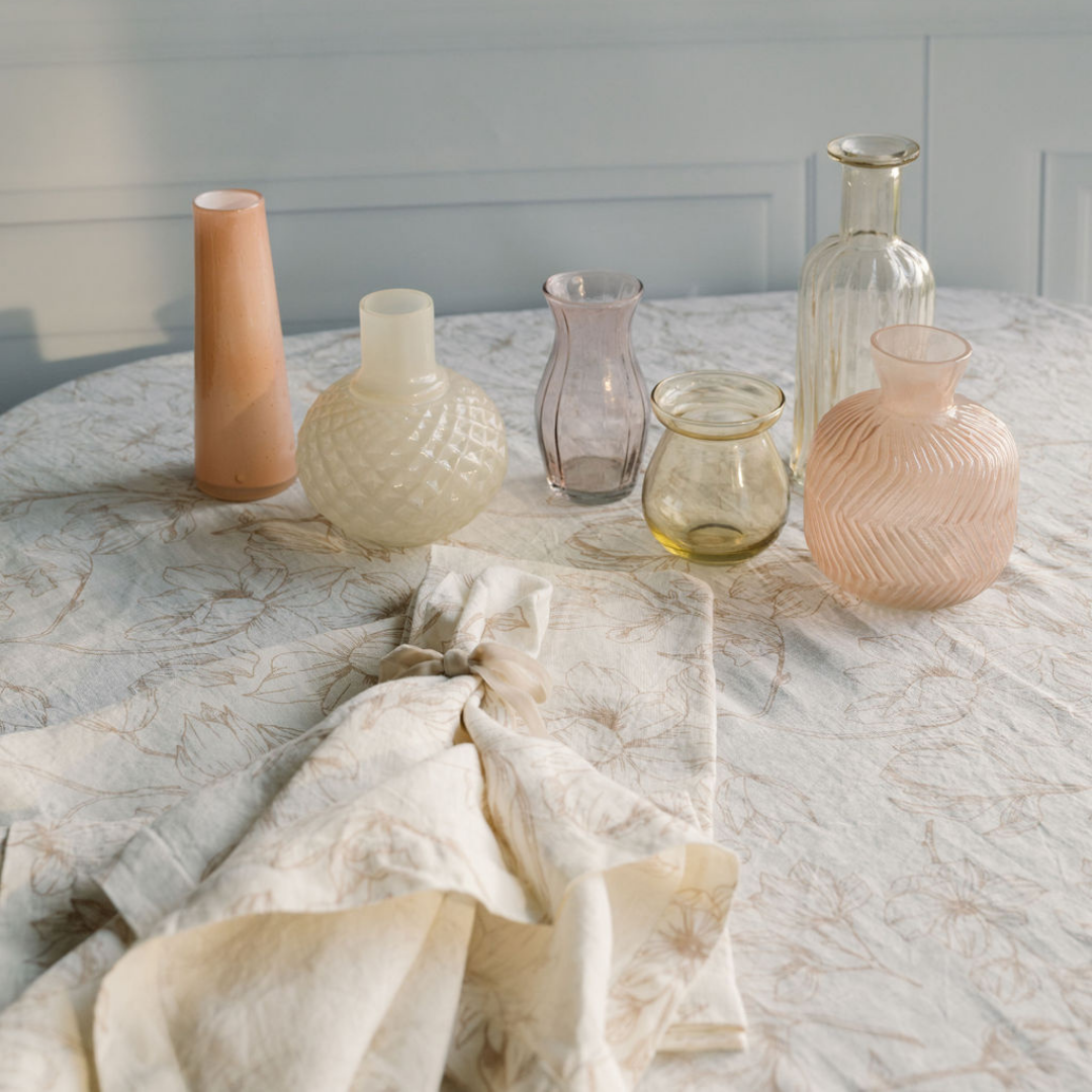 Assorted Yellow and Peach Glass Bud Vases