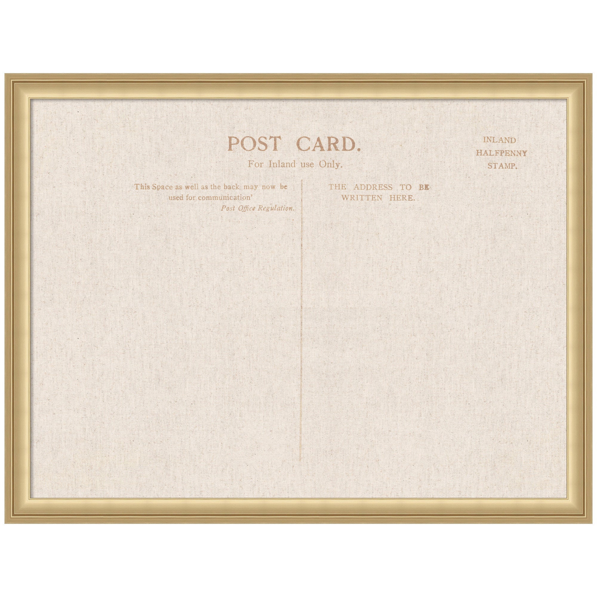 Framed Fabric Pinboard Linen Vintage Post Card Wall Organization