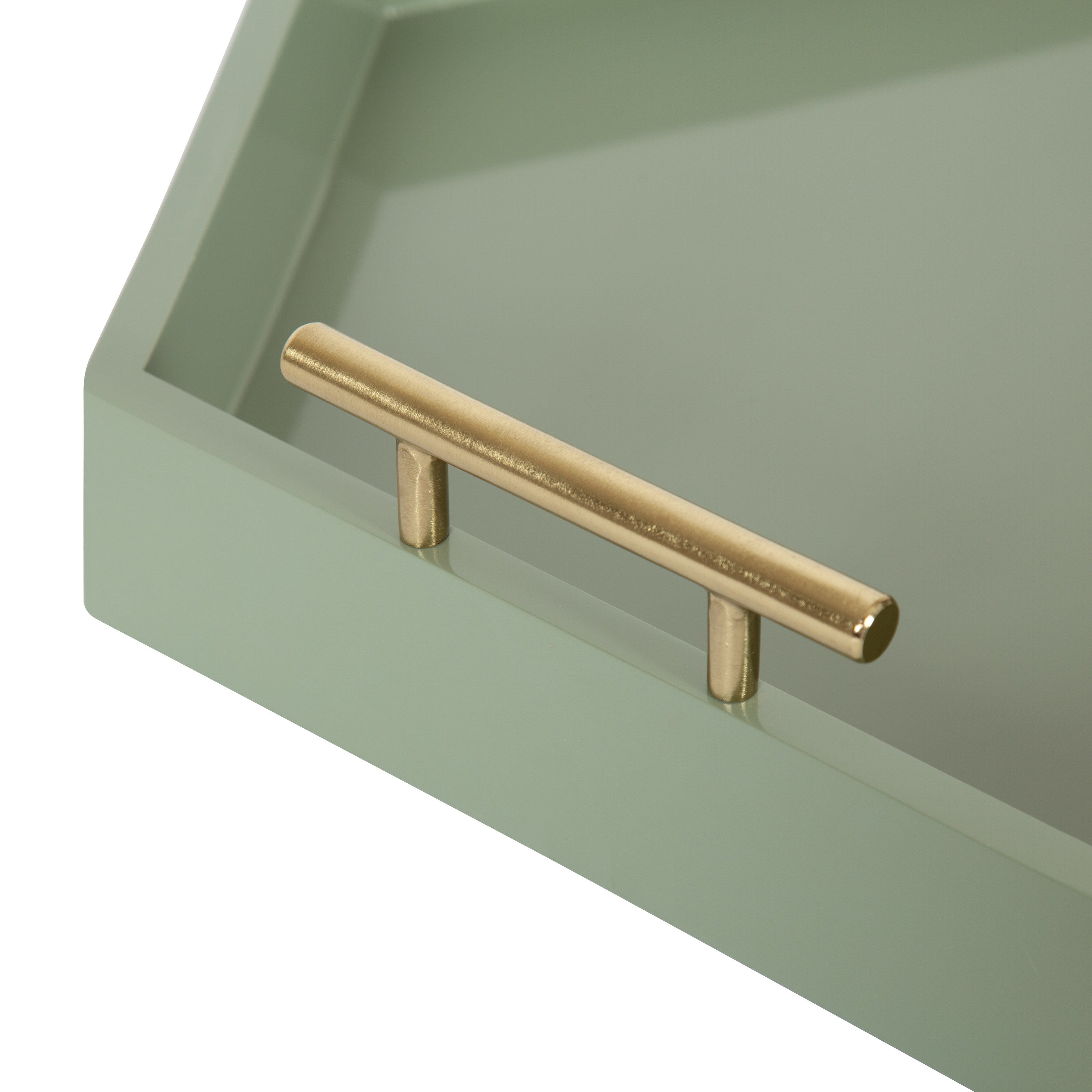 Lipton Hexagon Decorative Tray with Metal Handles