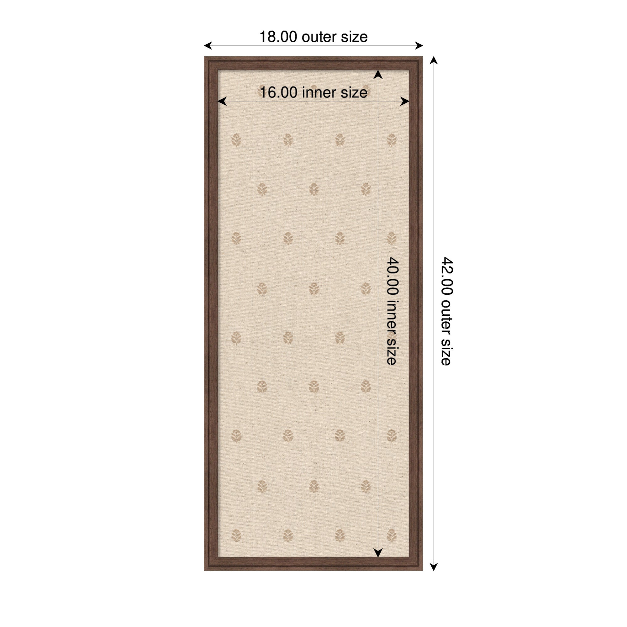 Pinboard Beige Botanical Block Print