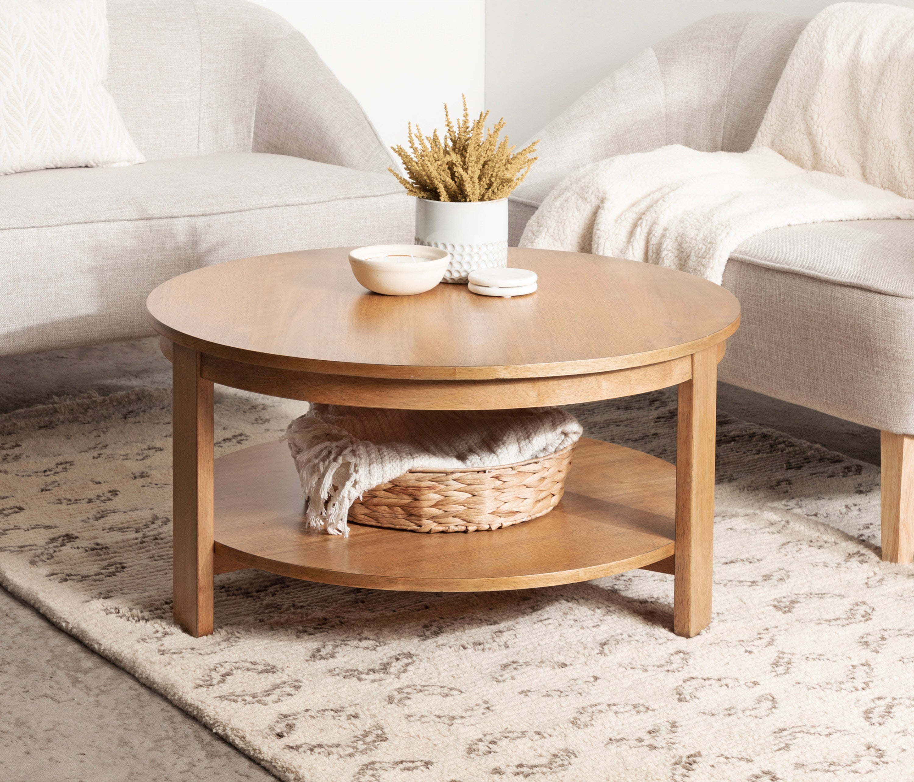 Foxford Round Wood Coffee Table