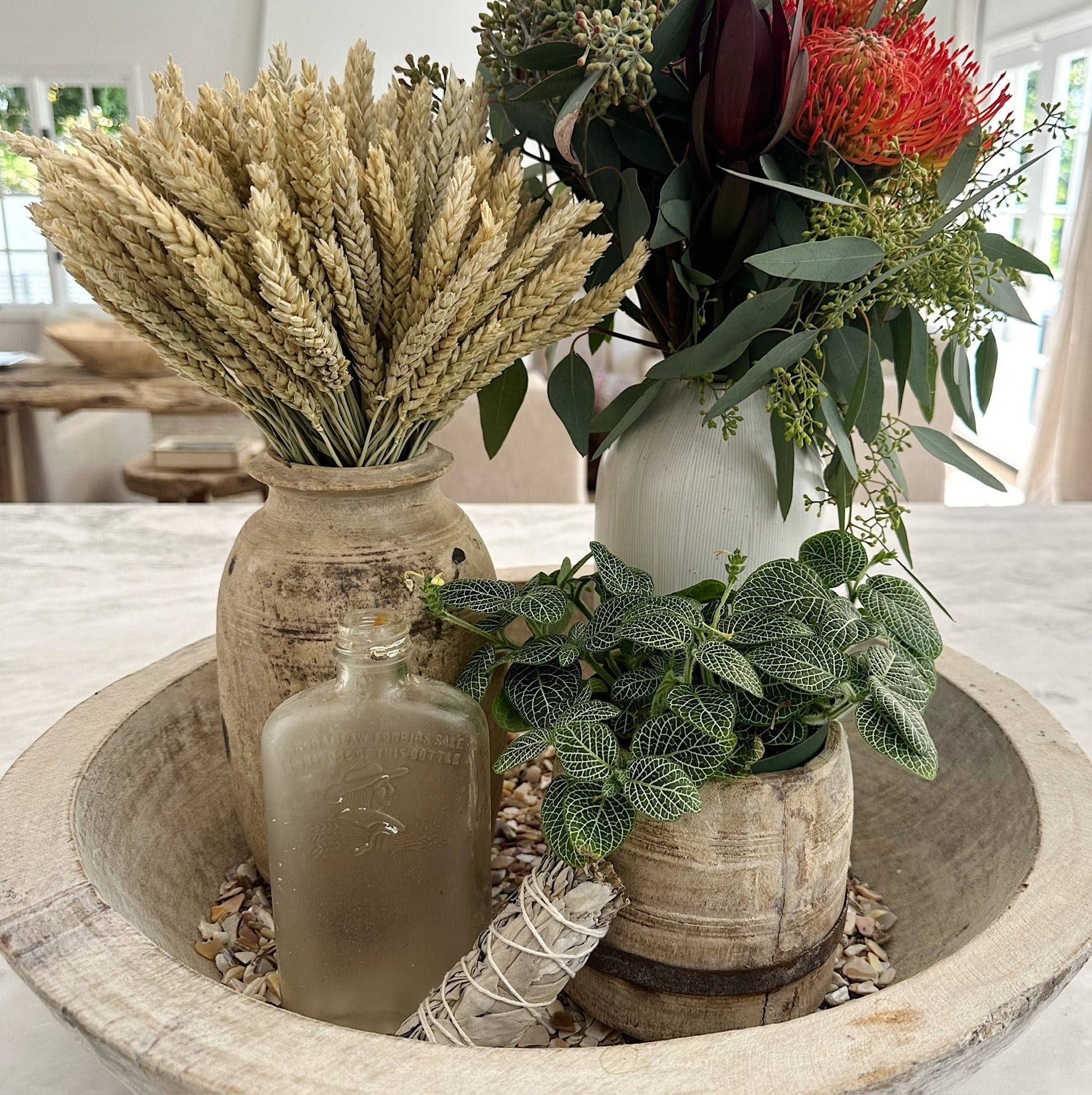 Antique Primitive Wooden Dough Bowl