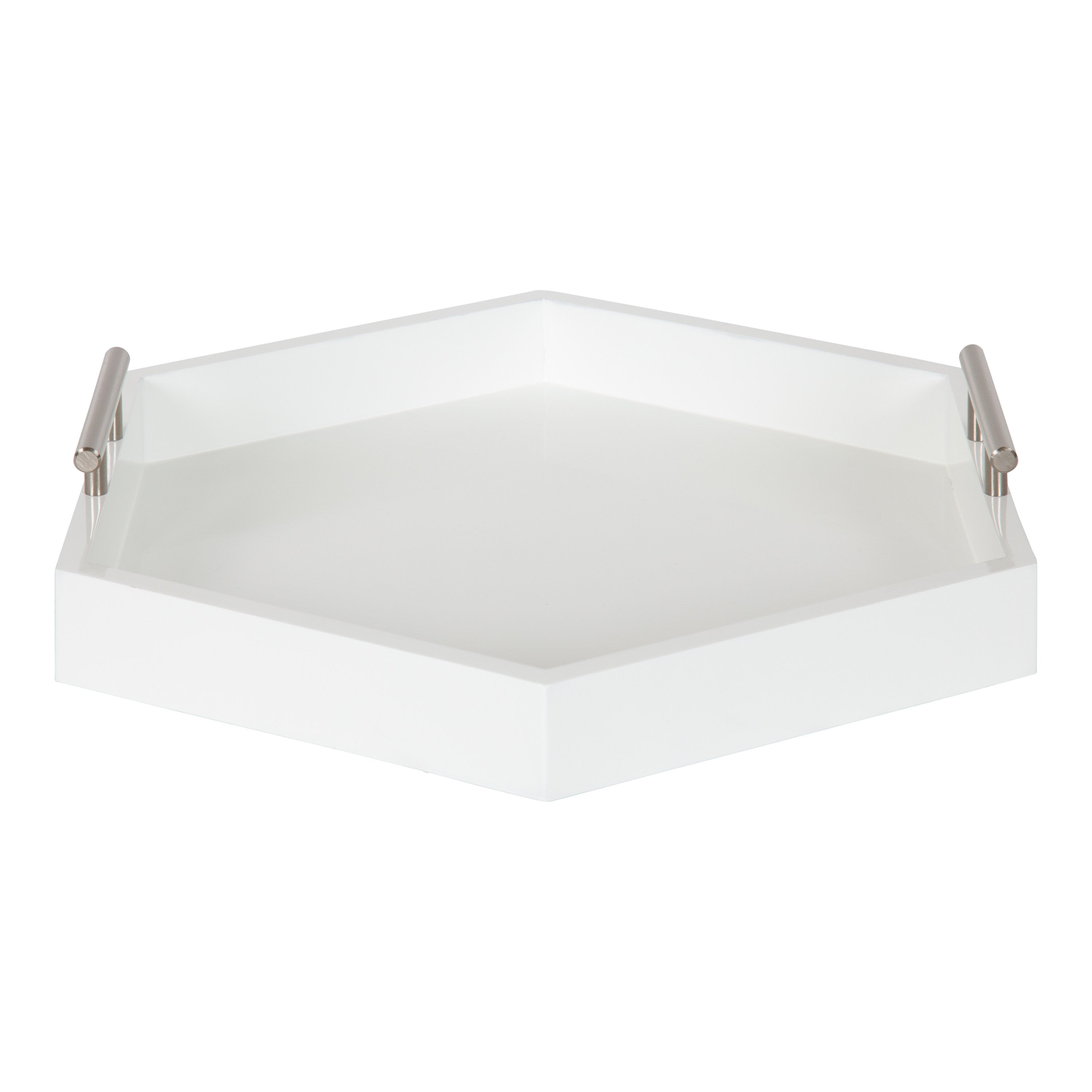 Lipton Hexagon Decorative Tray with Metal Handles