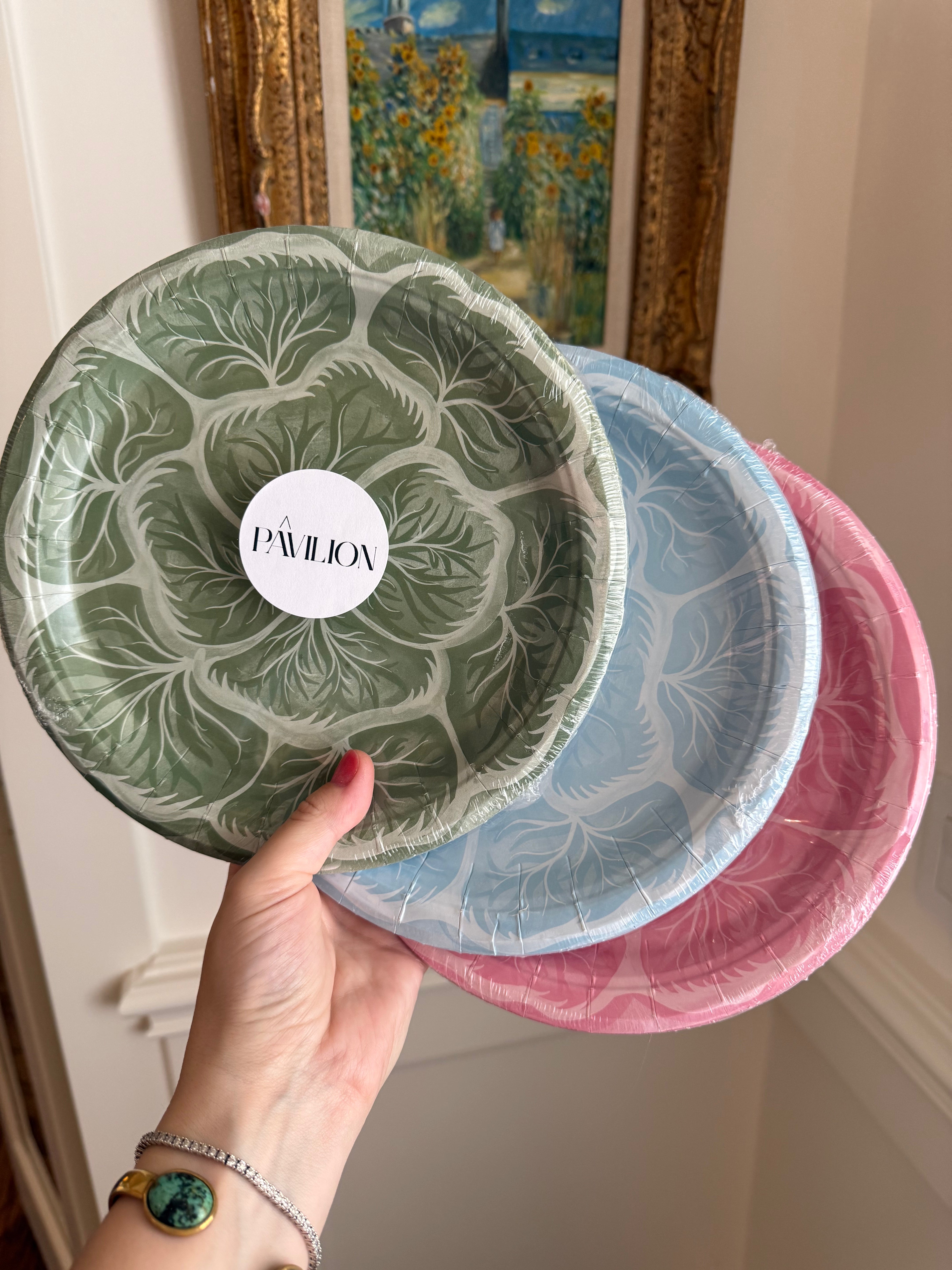 Bunny Green Melissa's Garden Cabbage Salad and Dessert Plates - 8 pack