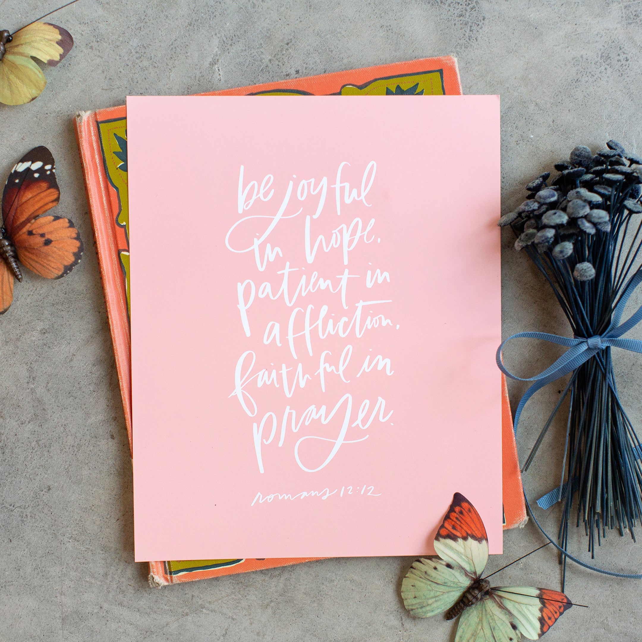 Be Joyful (Romans 12:12) | Pure White | Canvas