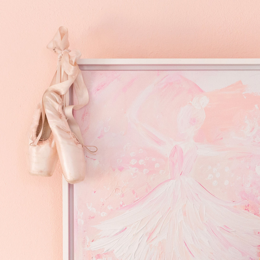 ballerina in pink canvas