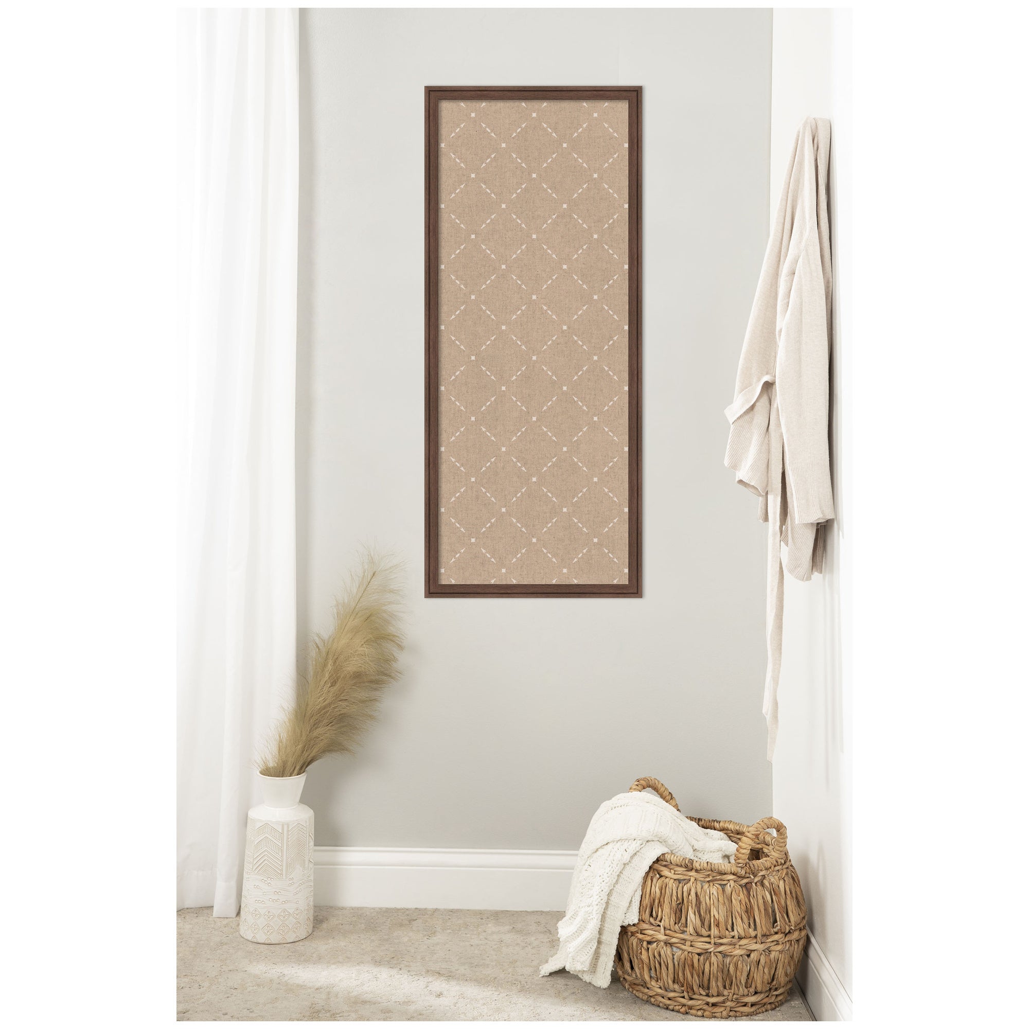Pinboard Beige Lattice Pattern
