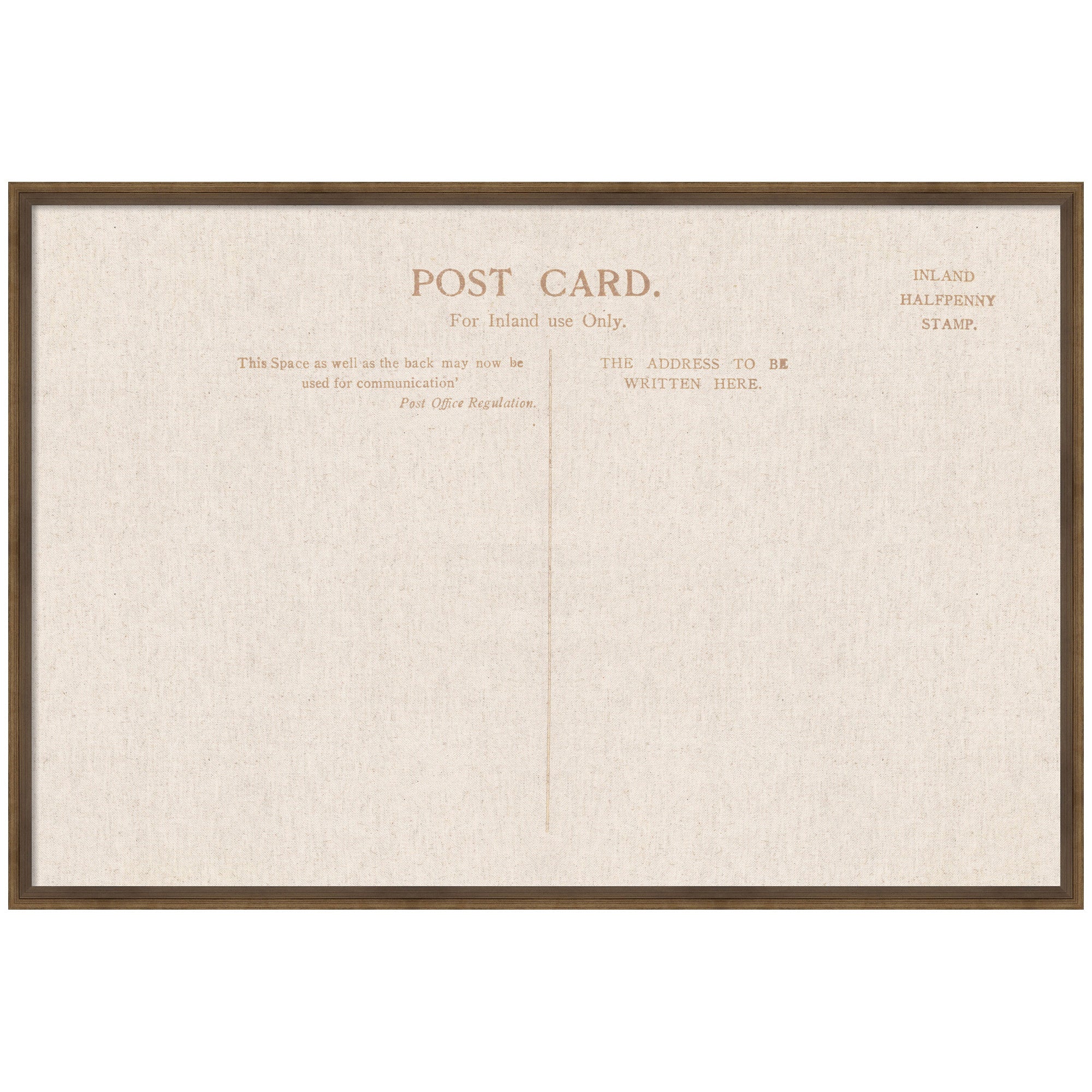 Framed Fabric Pinboard Linen Vintage Post Card Wall Organization