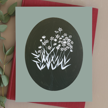 Oval Bethlehem Flower | Art Print