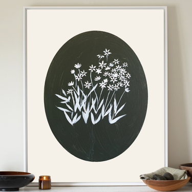 Oval Bethlehem Flower | Canvas