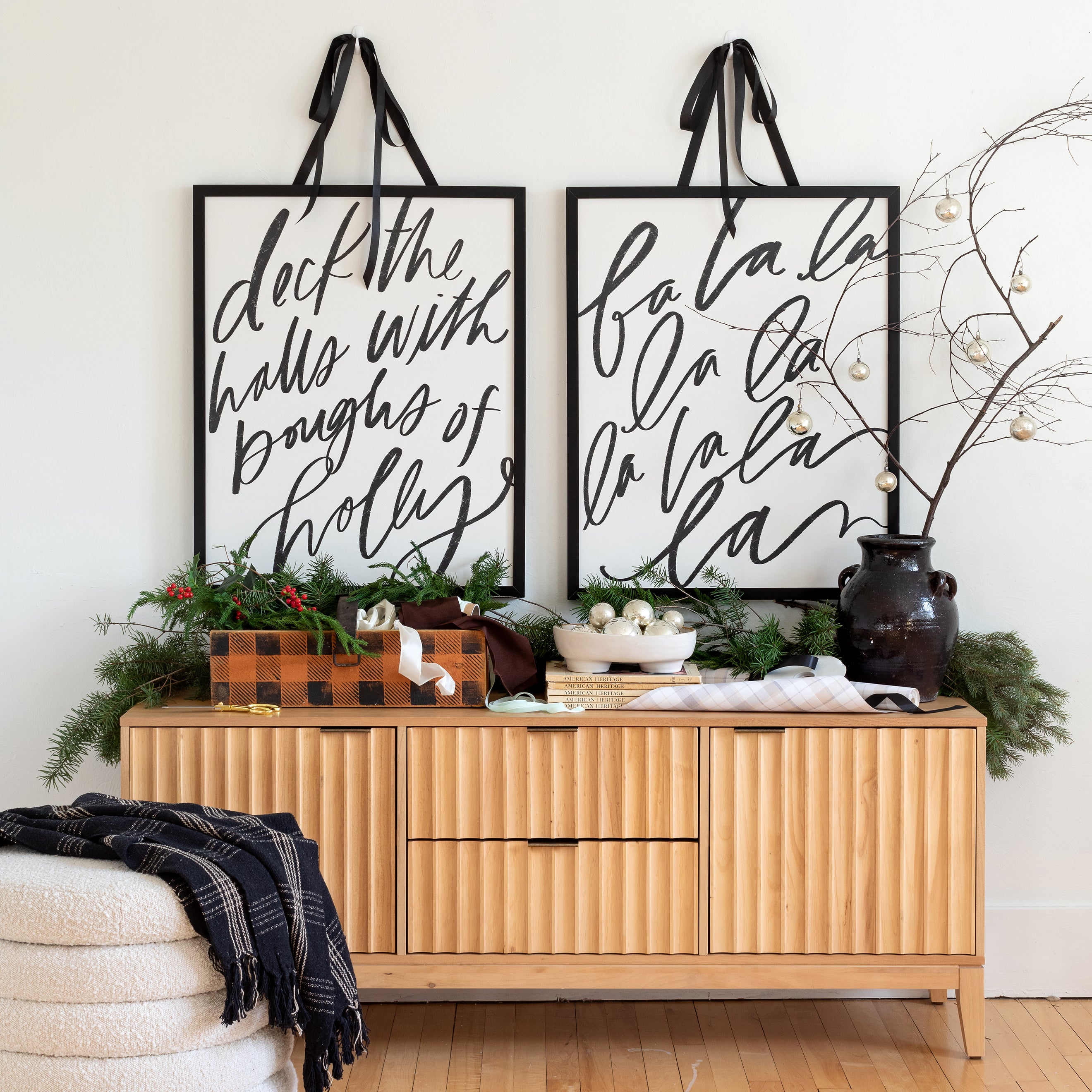 Fa La La | Holiday Red | Canvas