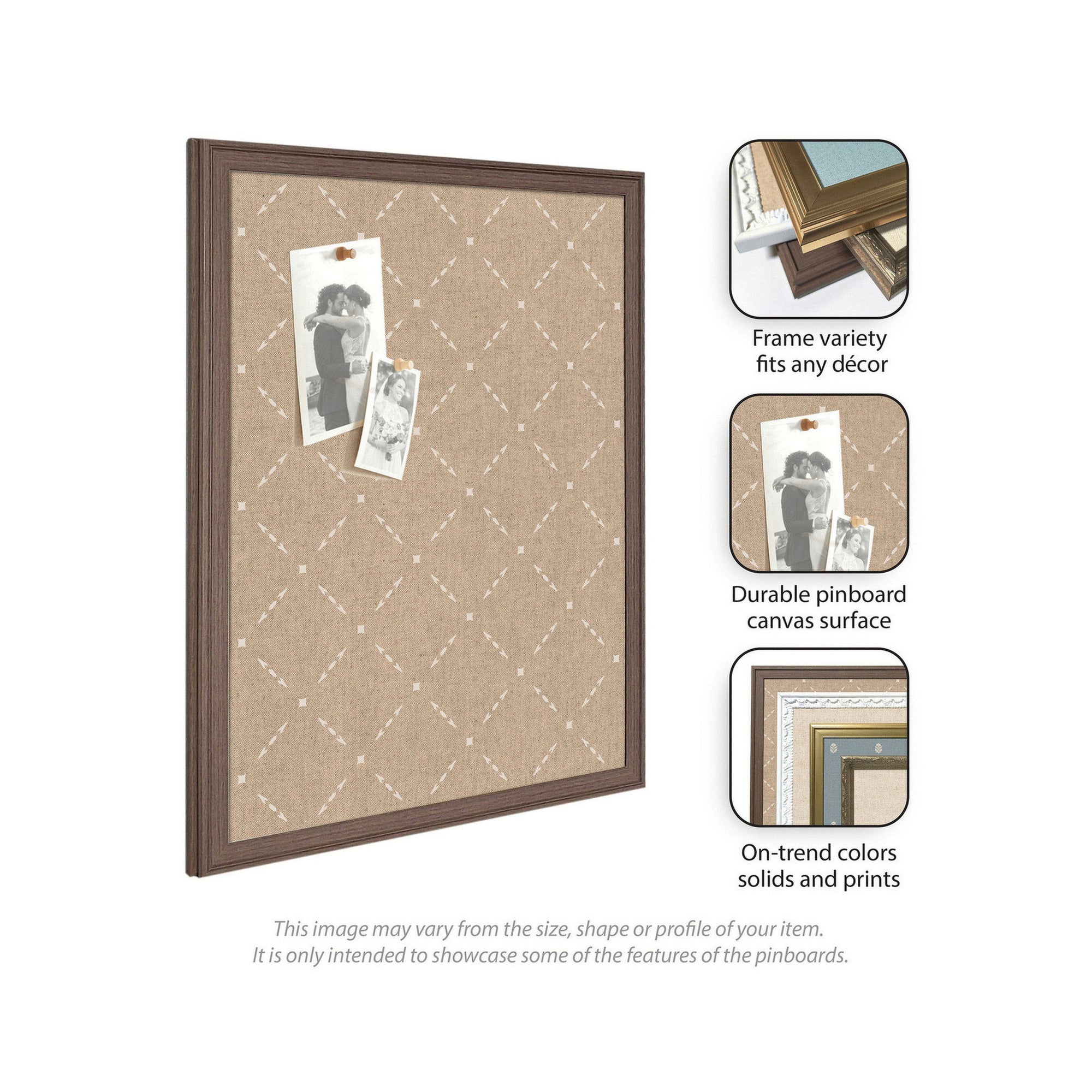 Pinboard Beige Lattice Pattern