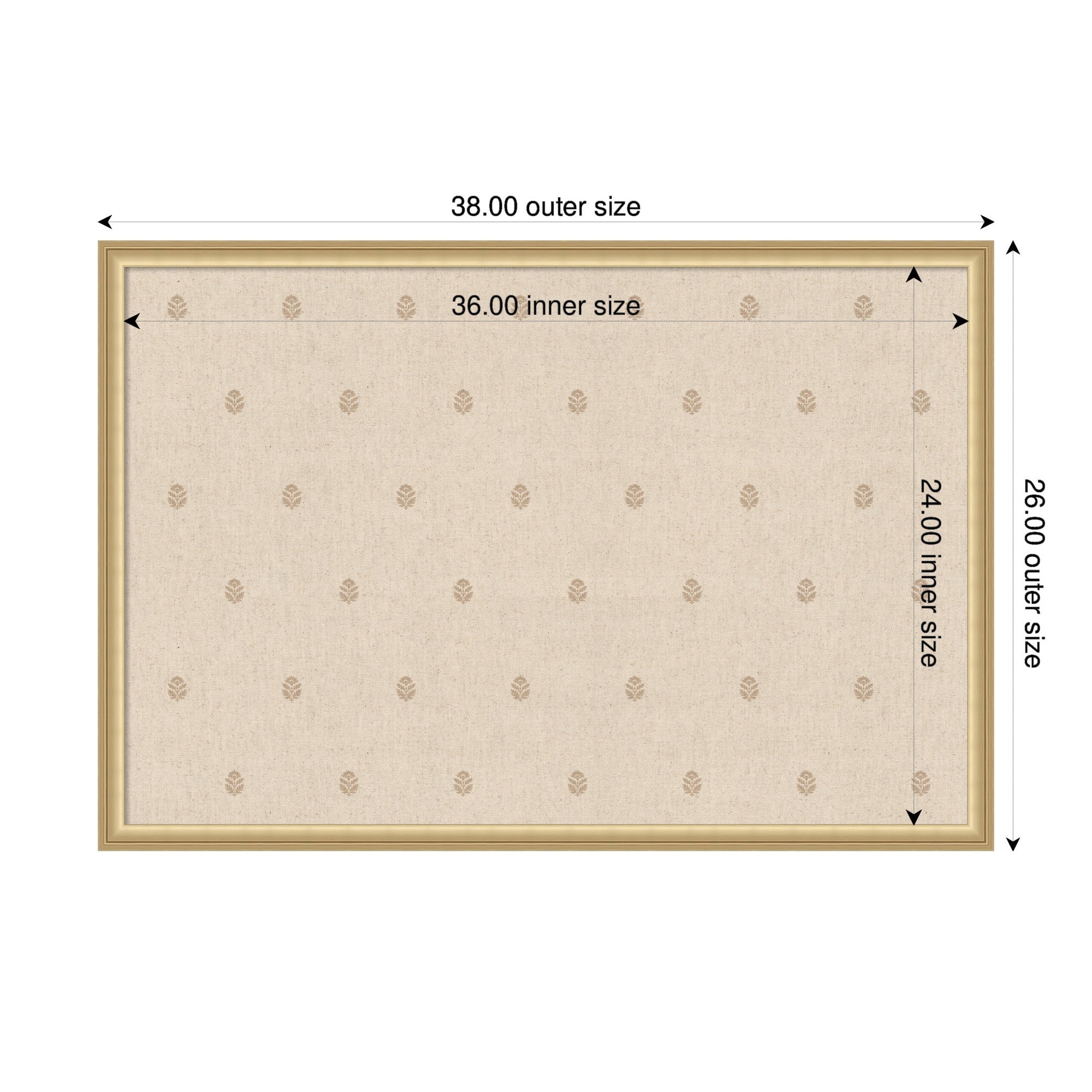 Pinboard Beige Botanical Block Print