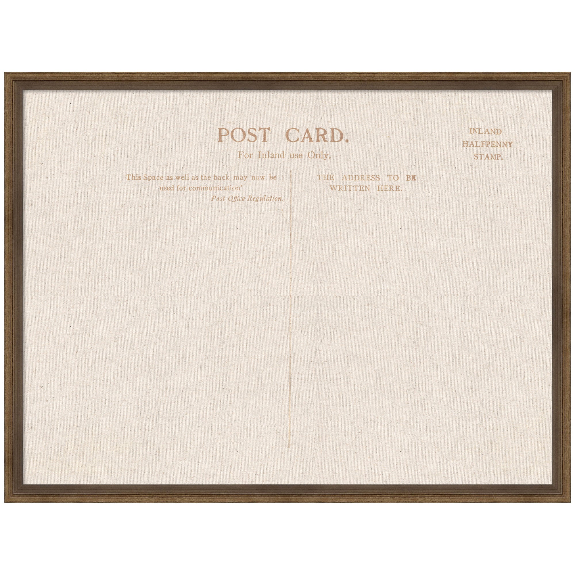 Framed Fabric Pinboard Linen Vintage Post Card Wall Organization