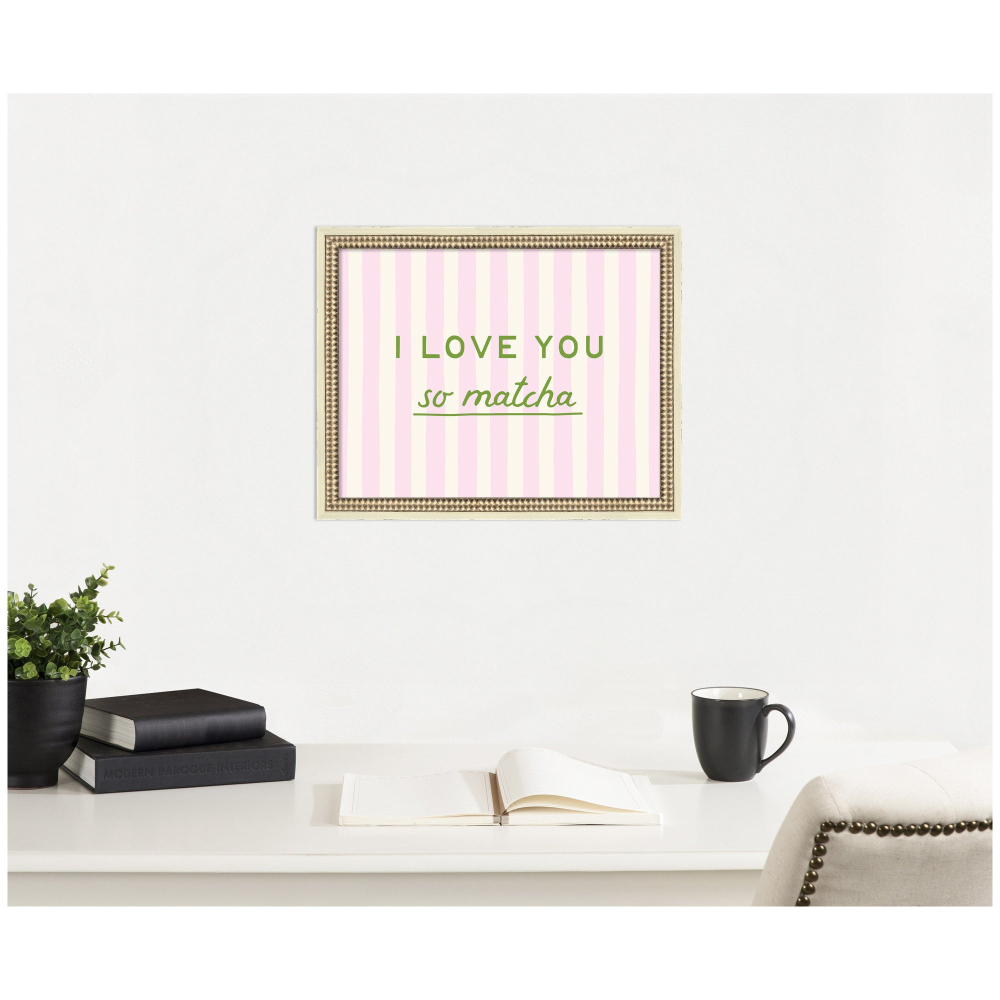 I Love You So Matcha Framed Wall Art