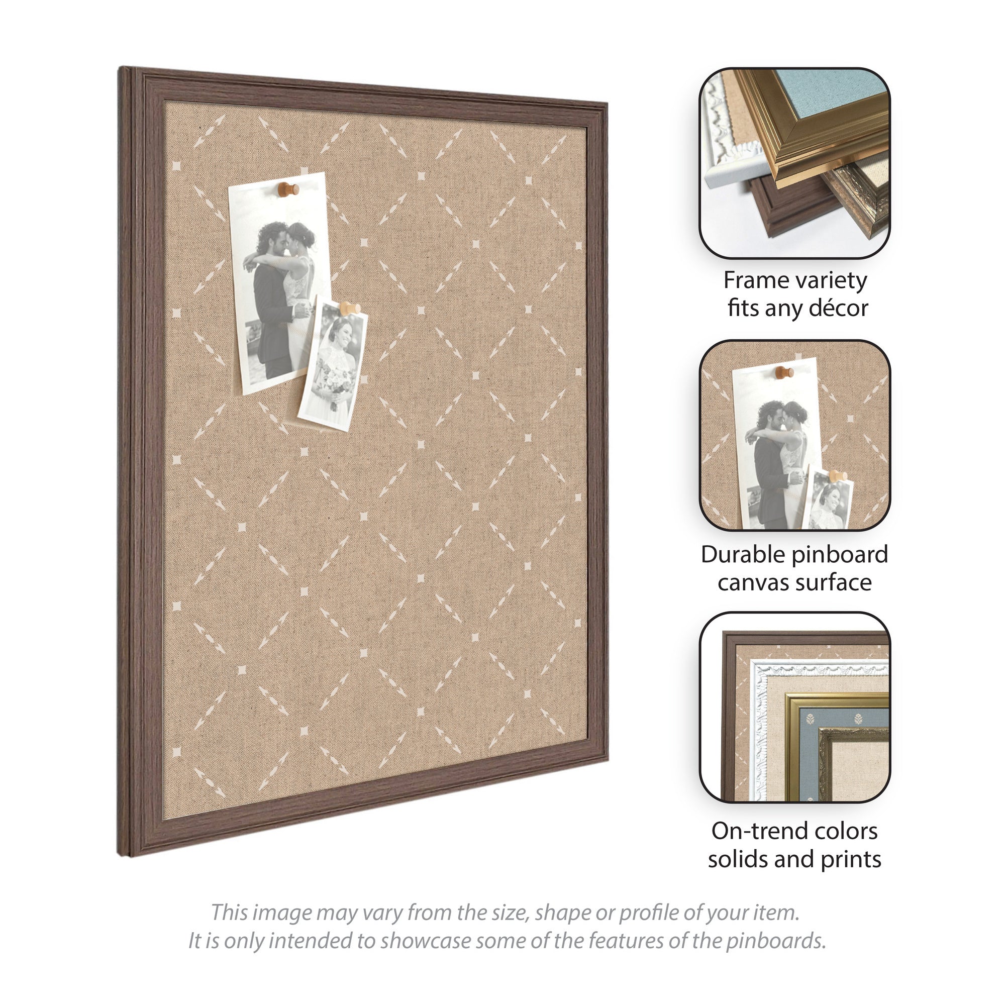 Pinboard Beige Lattice Pattern