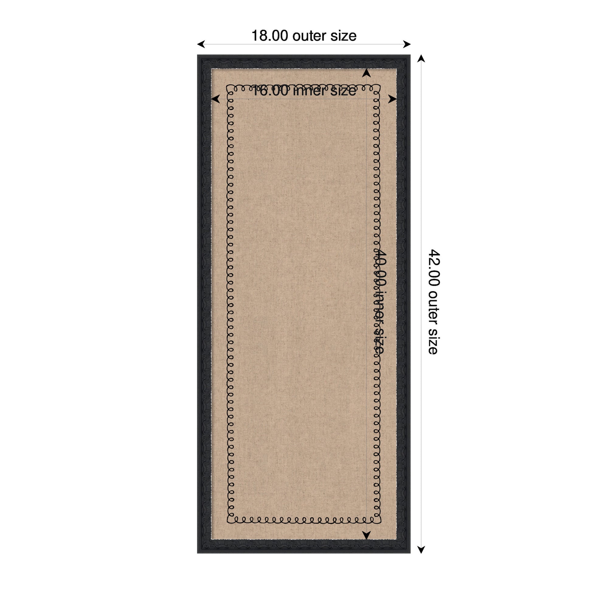 Pinboard Black Scallop Print