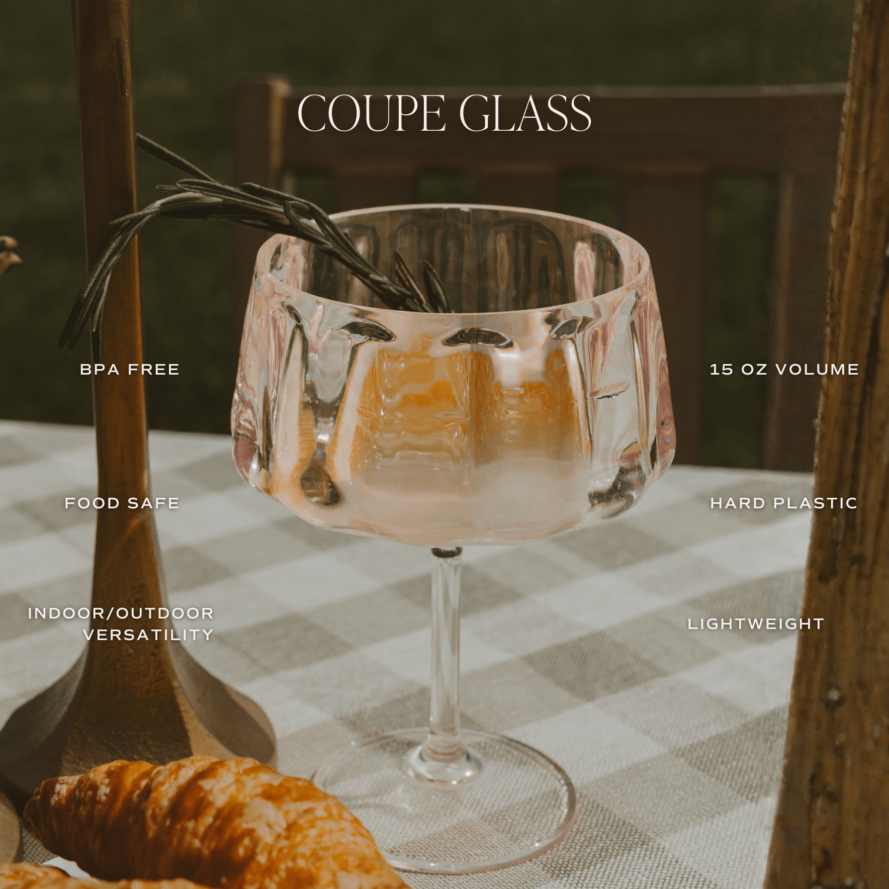 Outdoor Plastic Coupe Drinkware