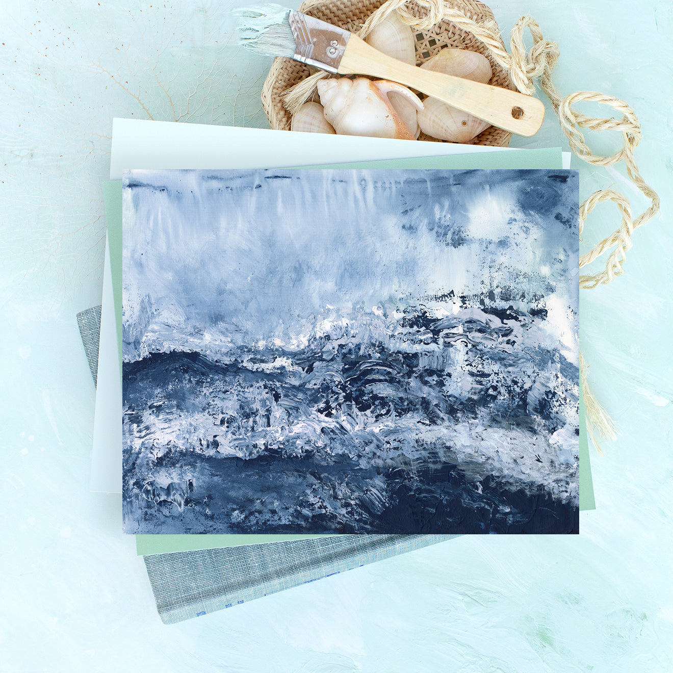 Aerial Ocean Canvas Wall Art
