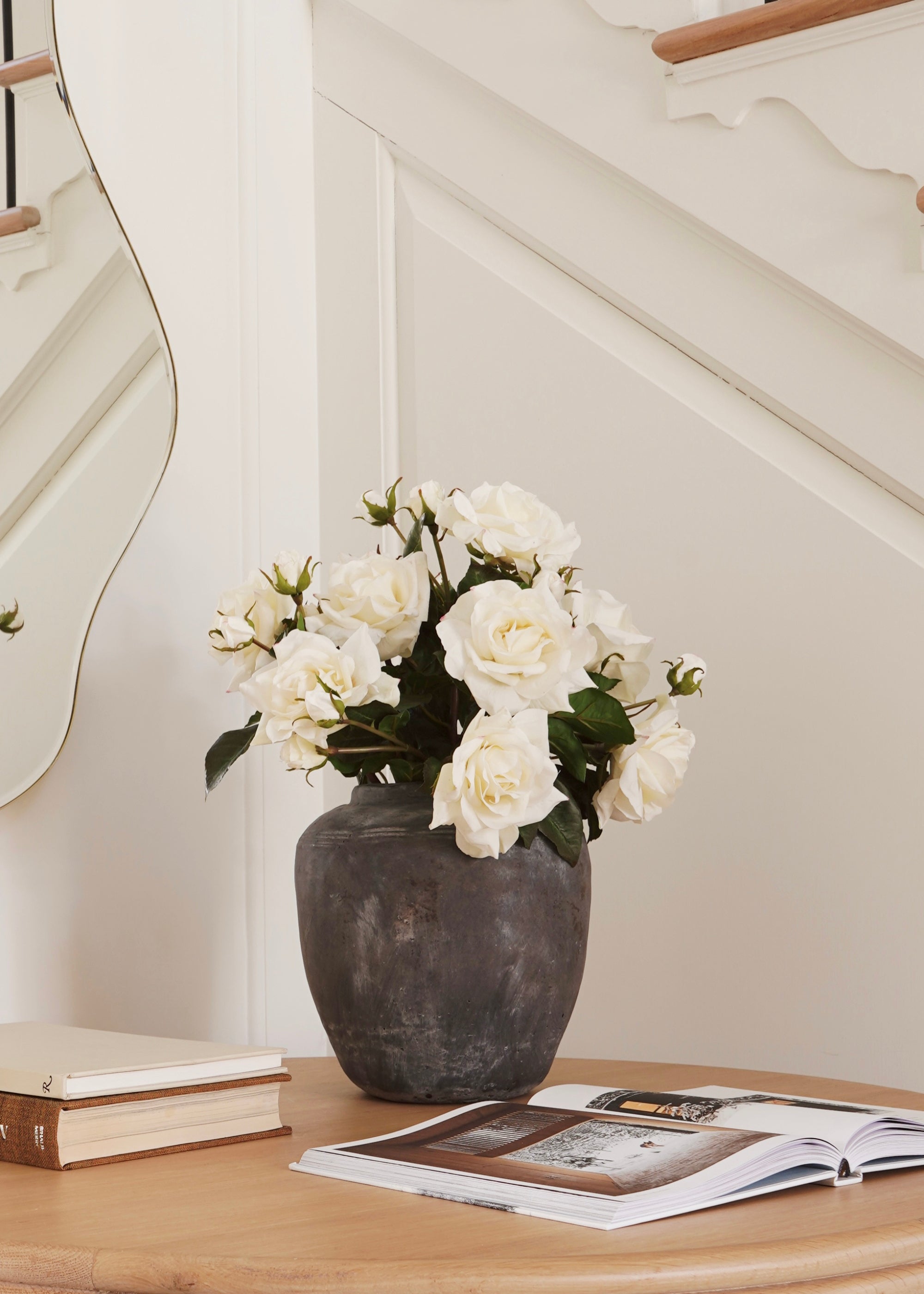 SAVE - Cream White Real Touch Juliet English Rose - 22"