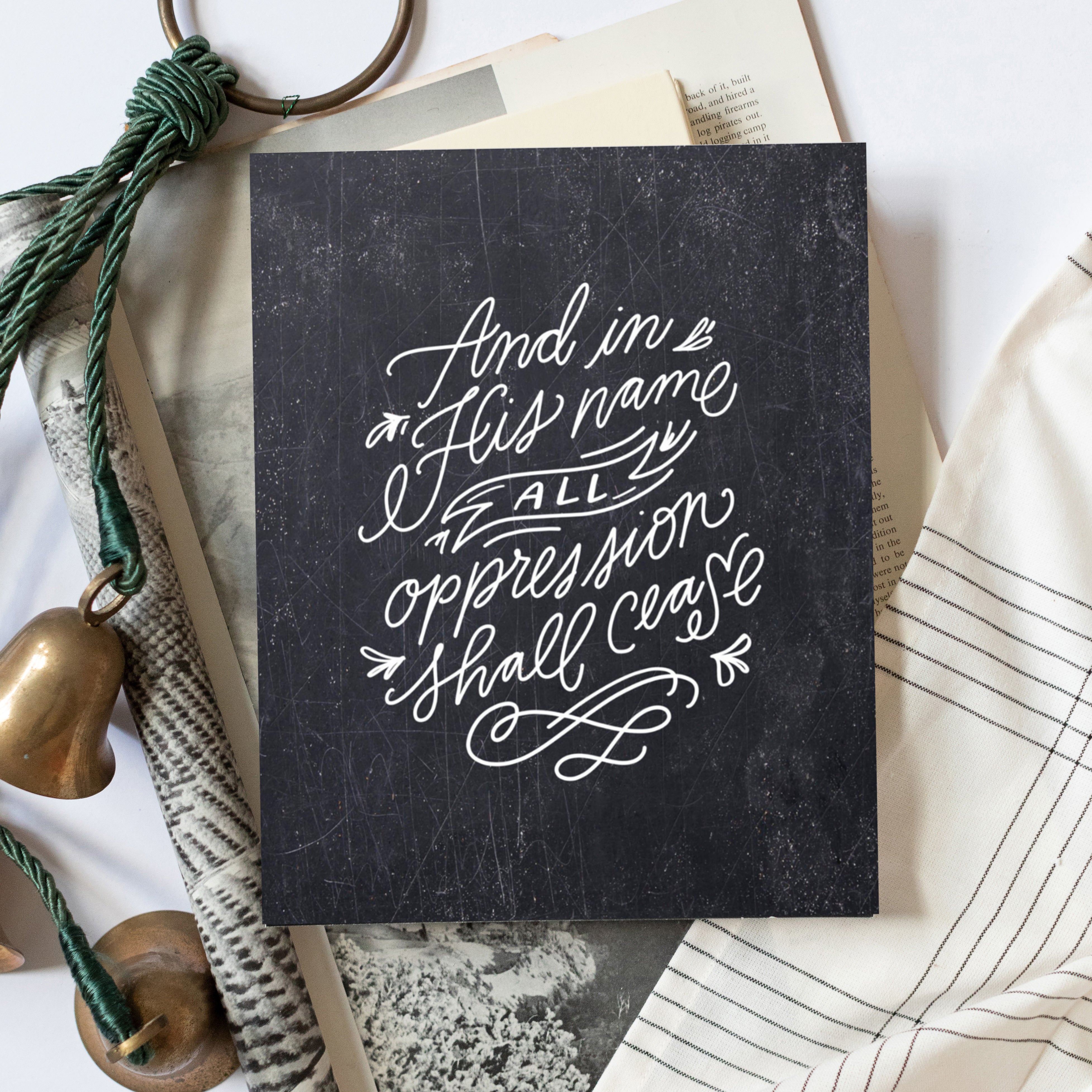 All Oppression Shall Cease Luxe Art Print