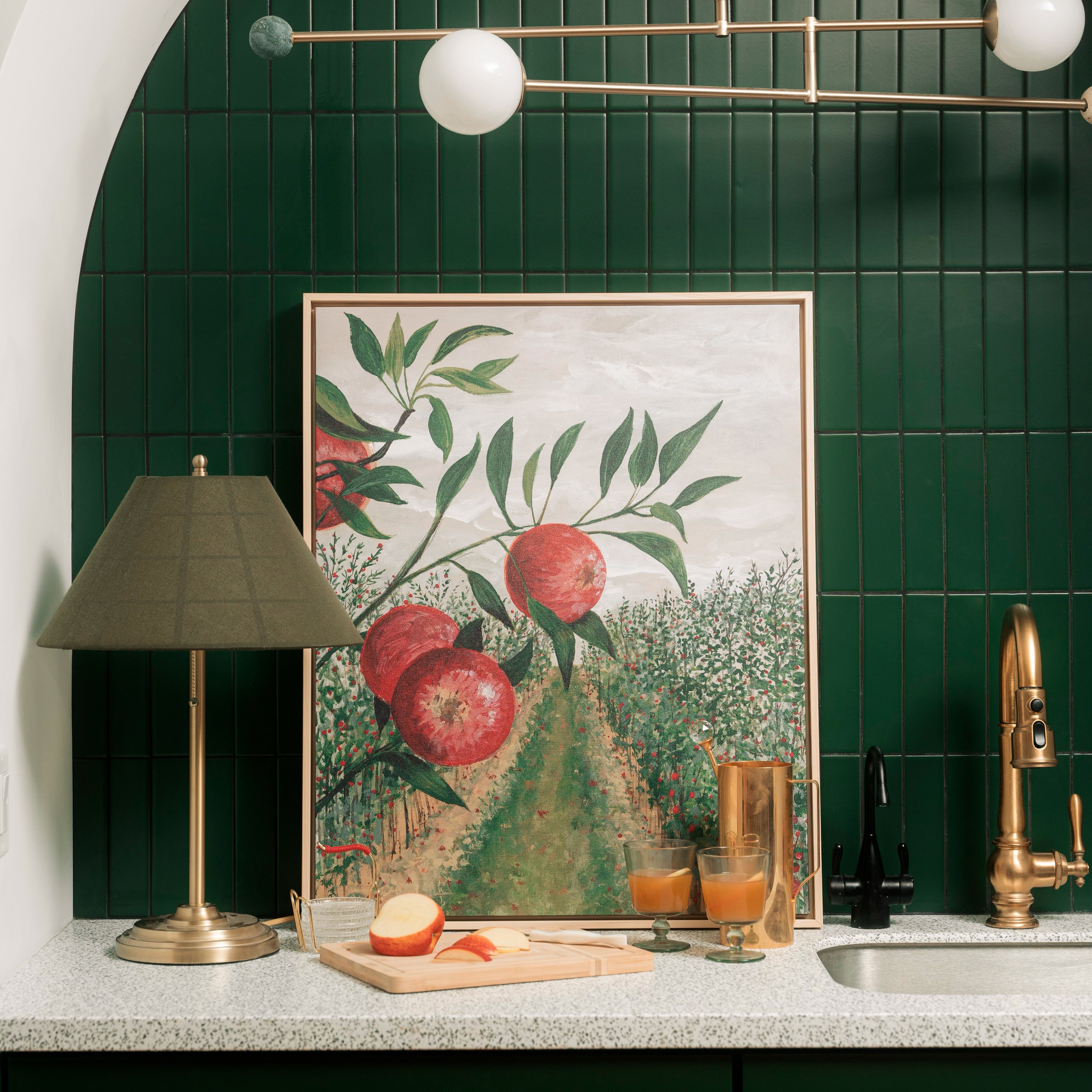 Apple Orchard Textured Canvas Wall Art