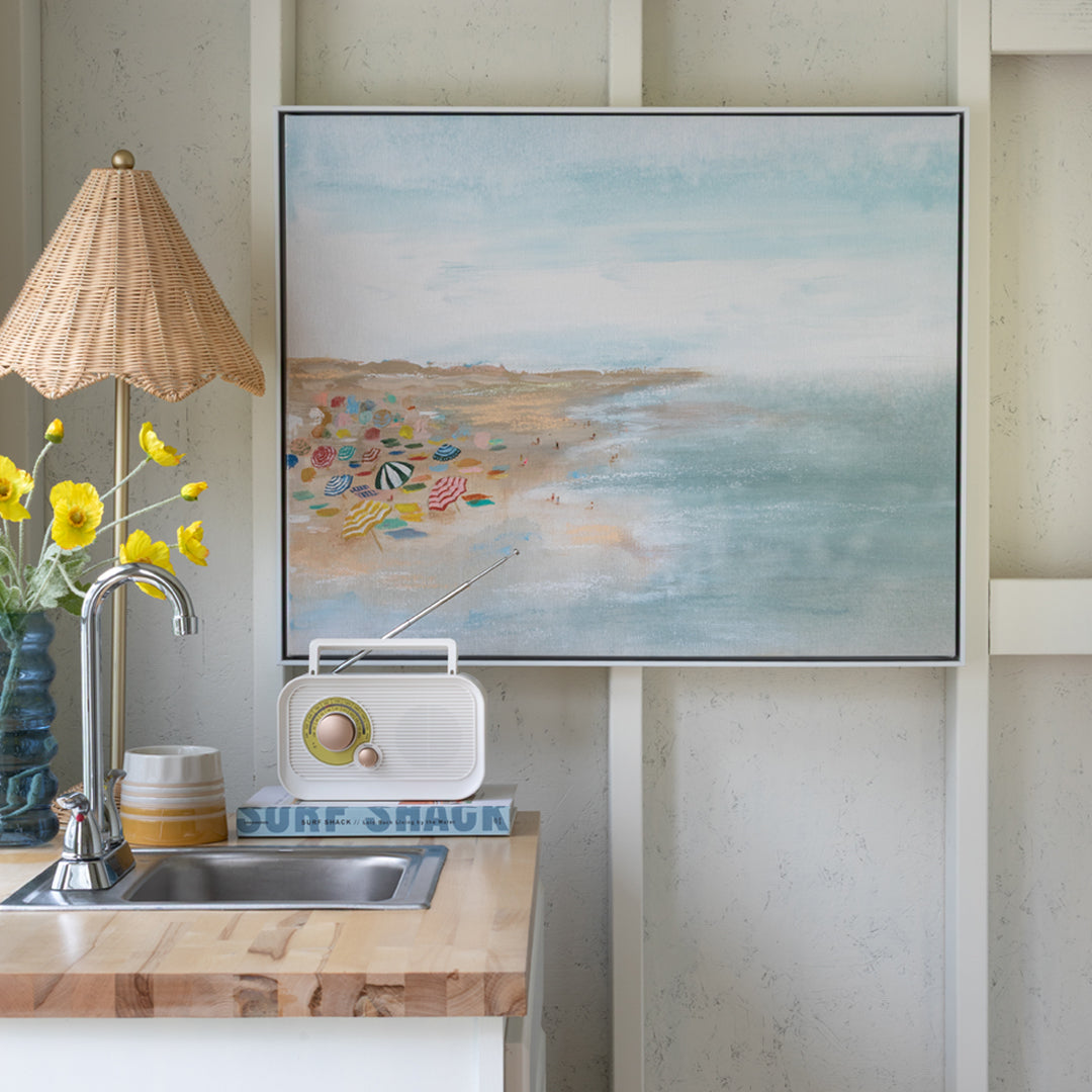 Beach Day Canvas Wall Art. Classic Horizontal