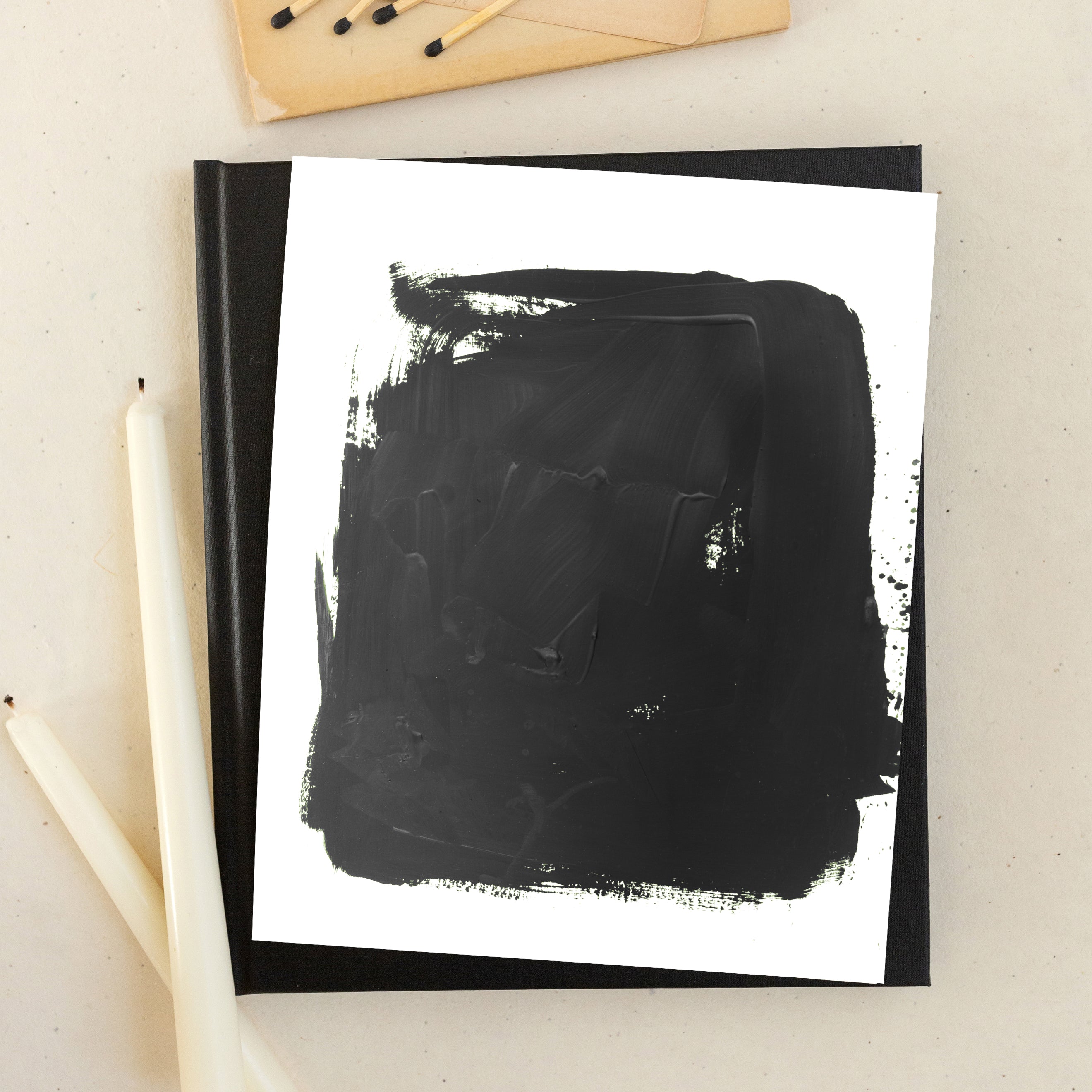 Black Splotch Luxe Art Print