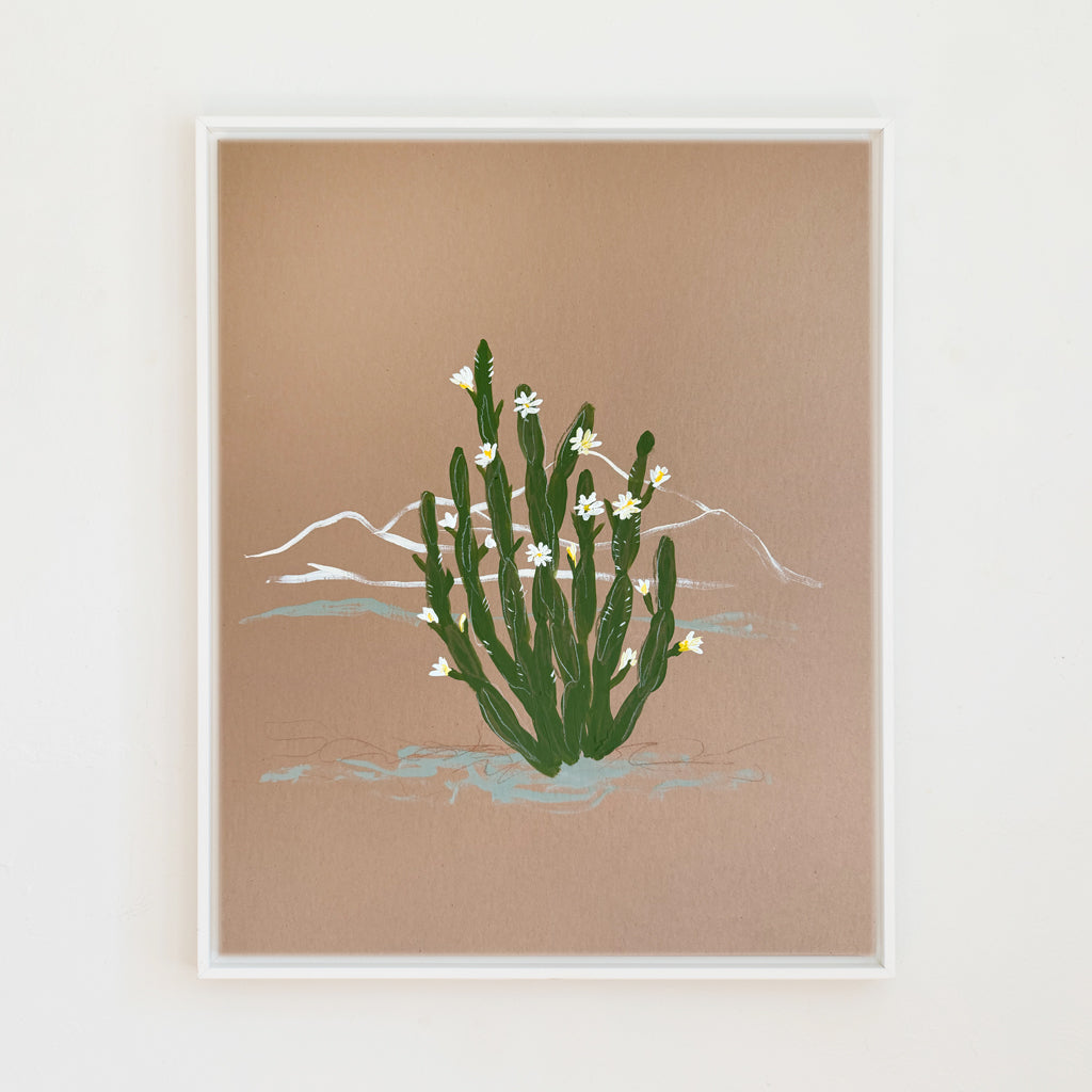 Blooming Cactus Canvas Wall Art