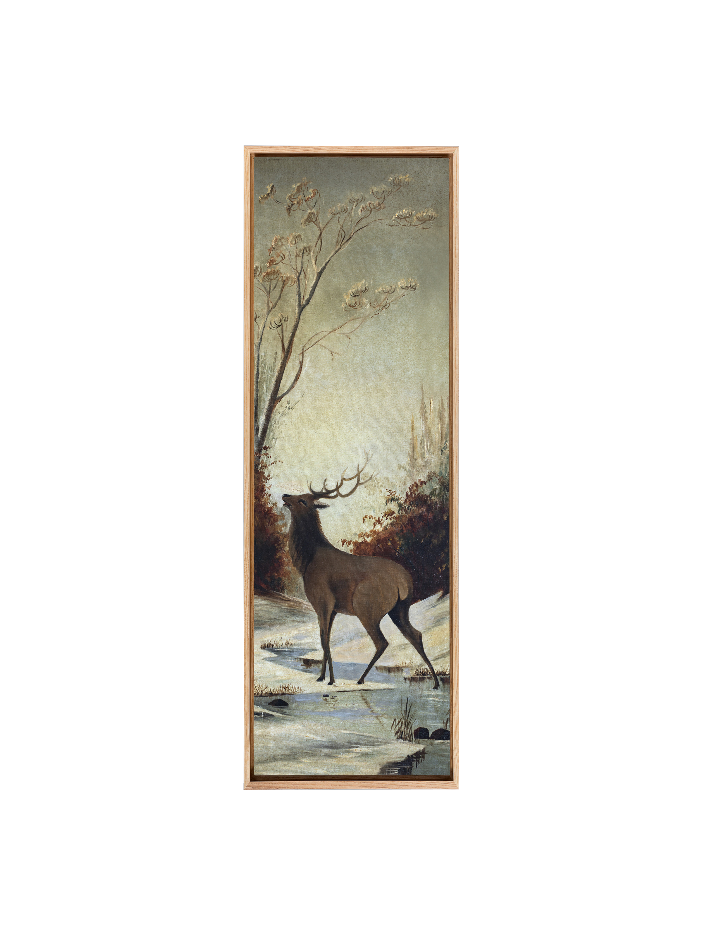 Deer by Creek | Canvas