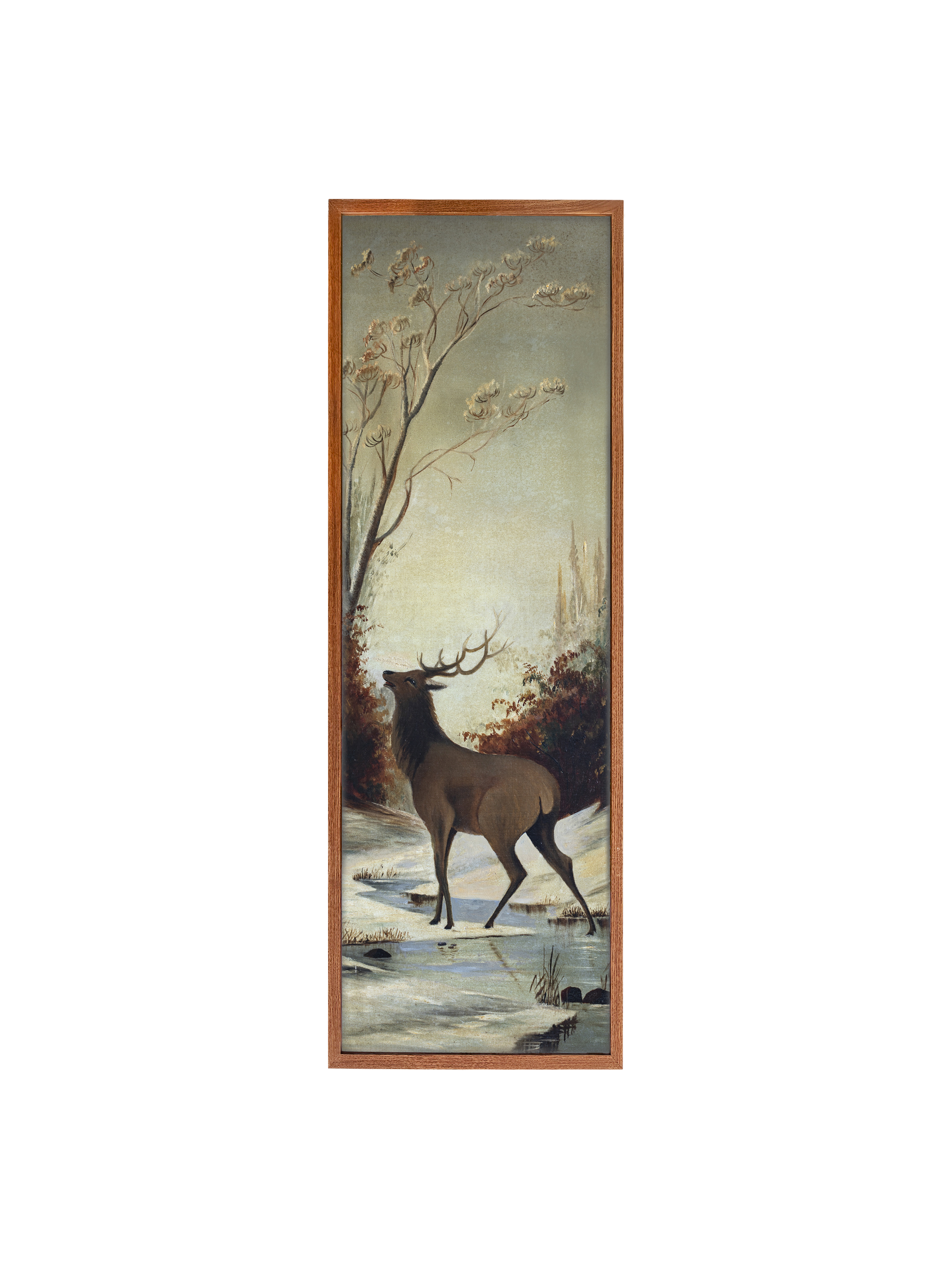 Deer by Creek | Canvas