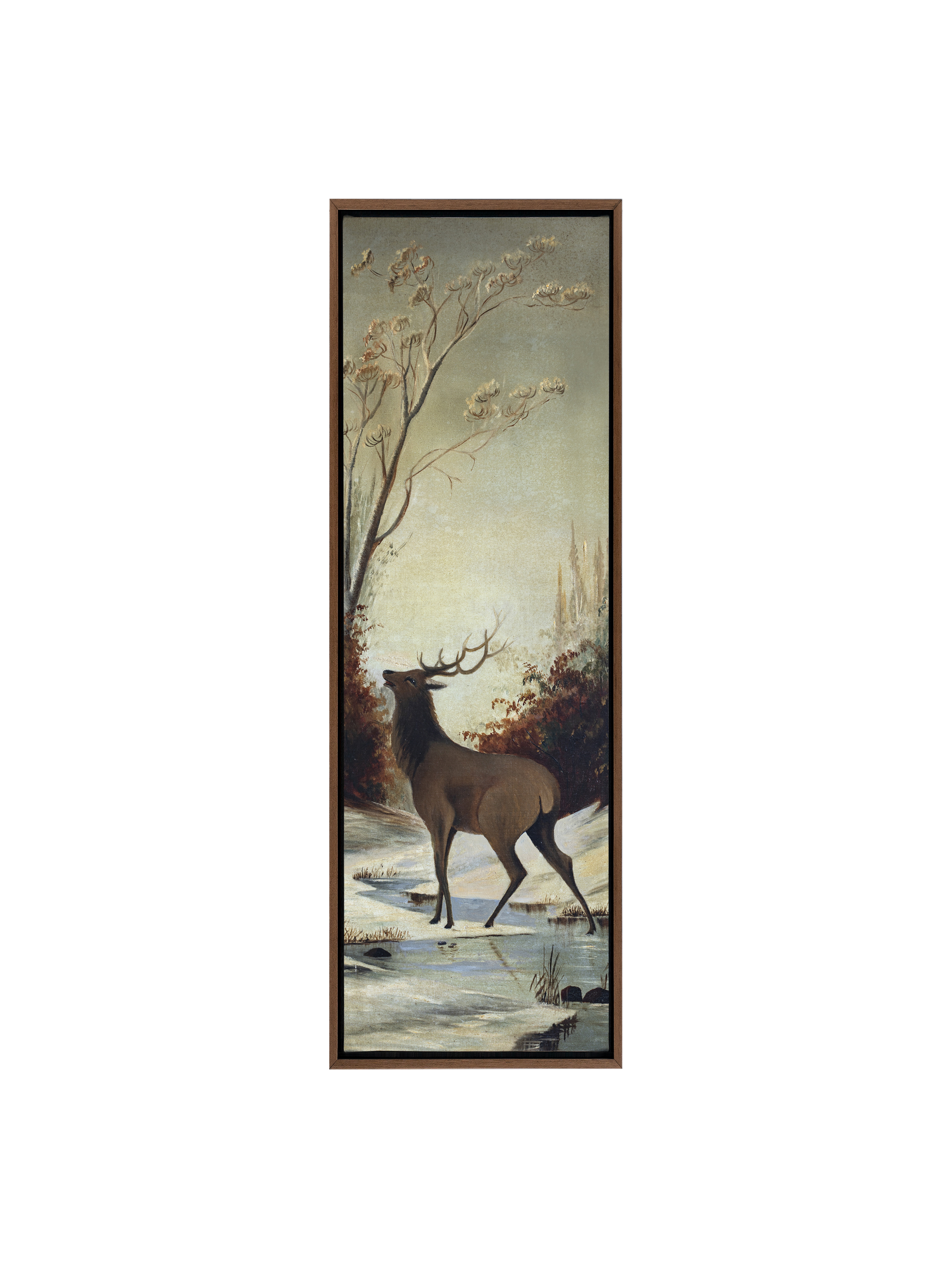 Deer by Creek | Canvas