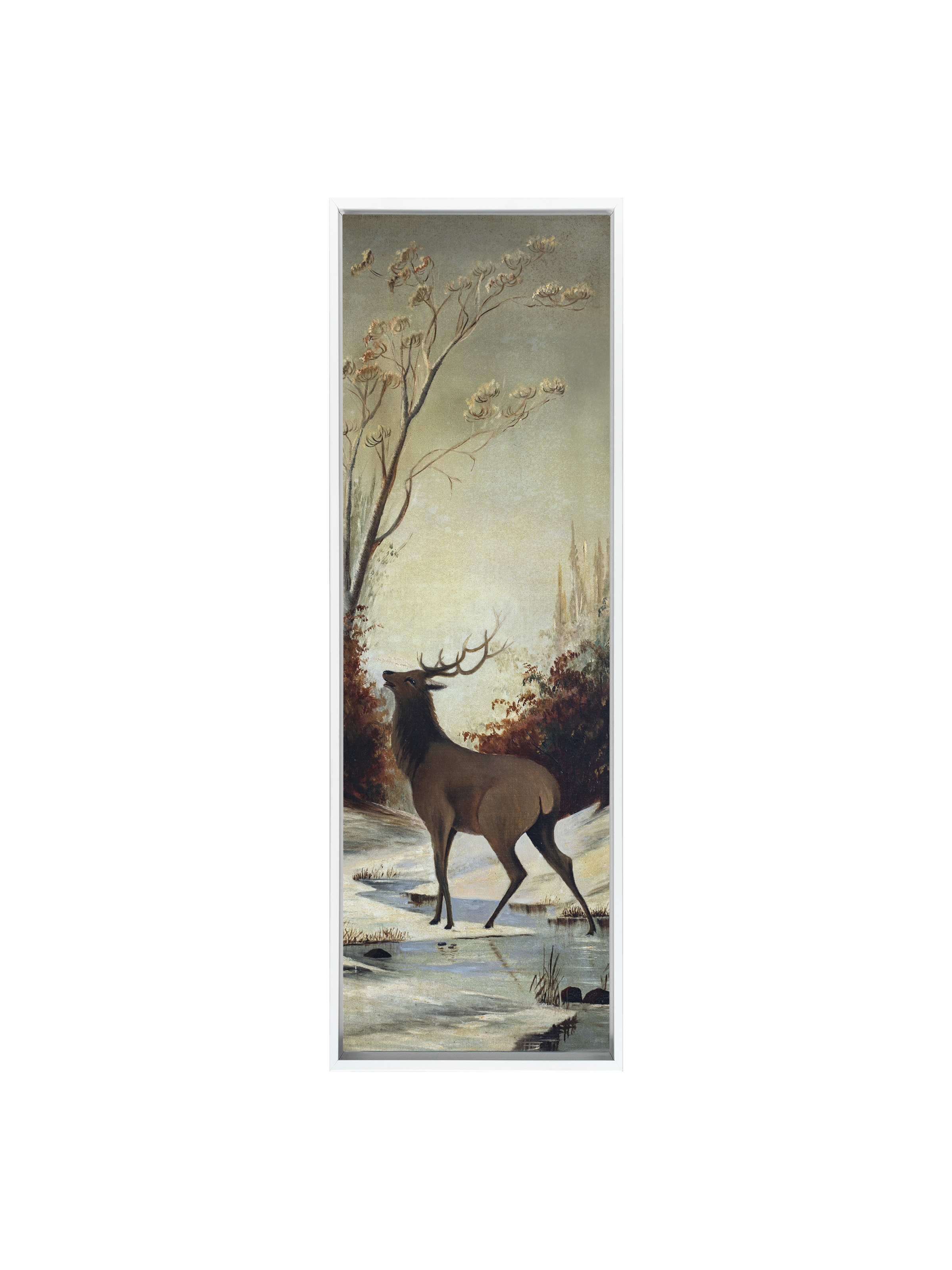 Deer by Creek | Canvas