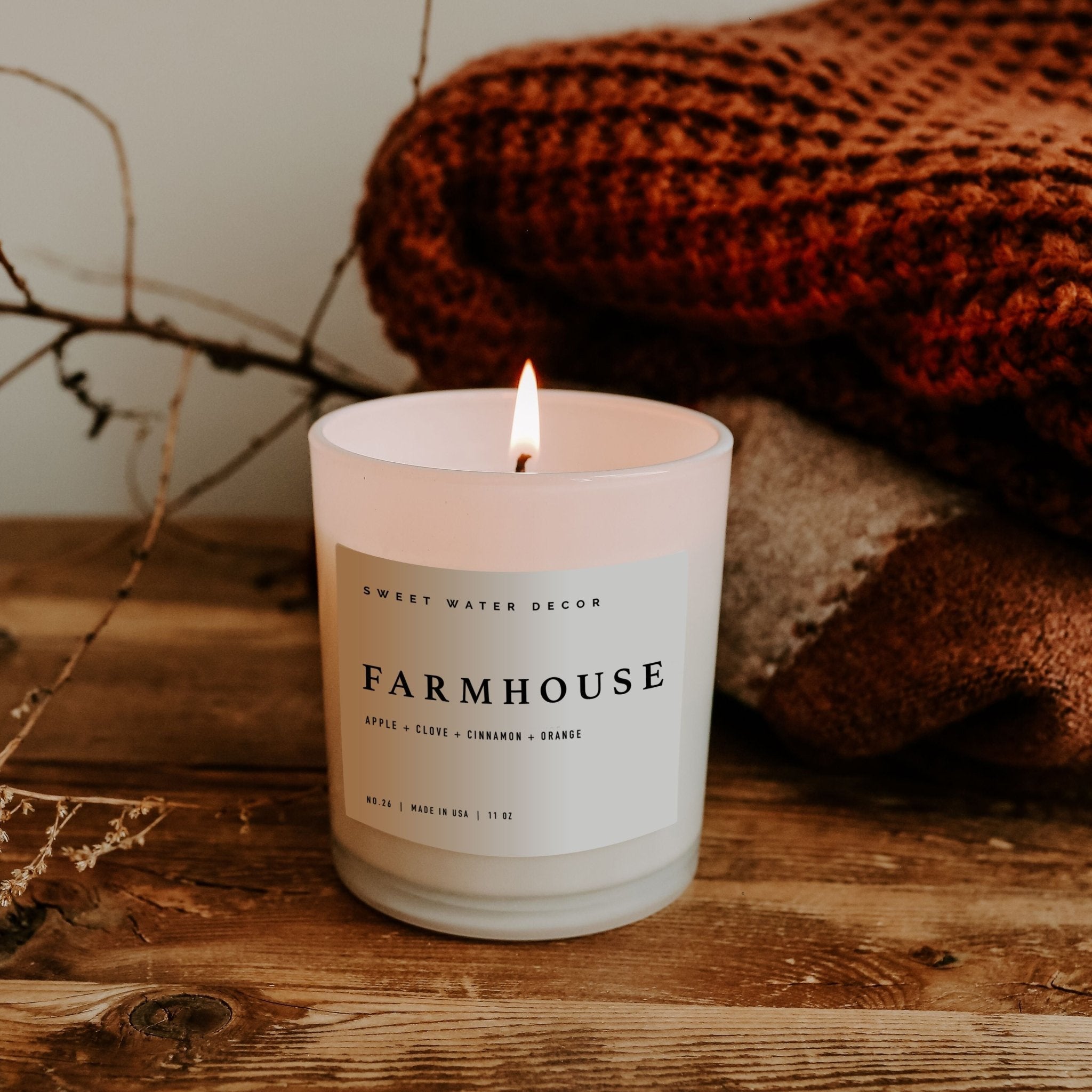 Farmhouse Soy Candle (11 oz White Jar)