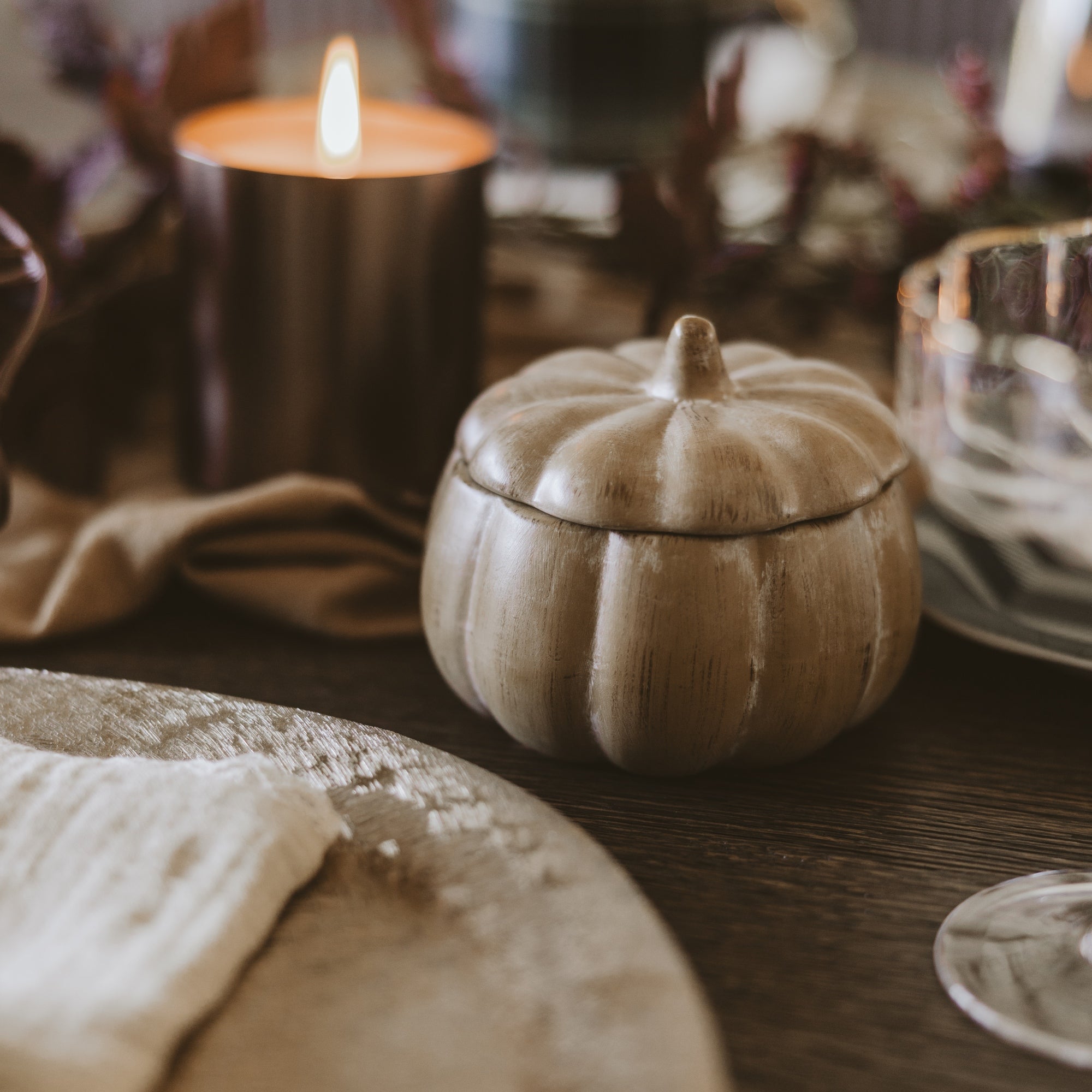 Pumpkin Spice Soy Candle (8oz Ceramic Pumpkin Jar)