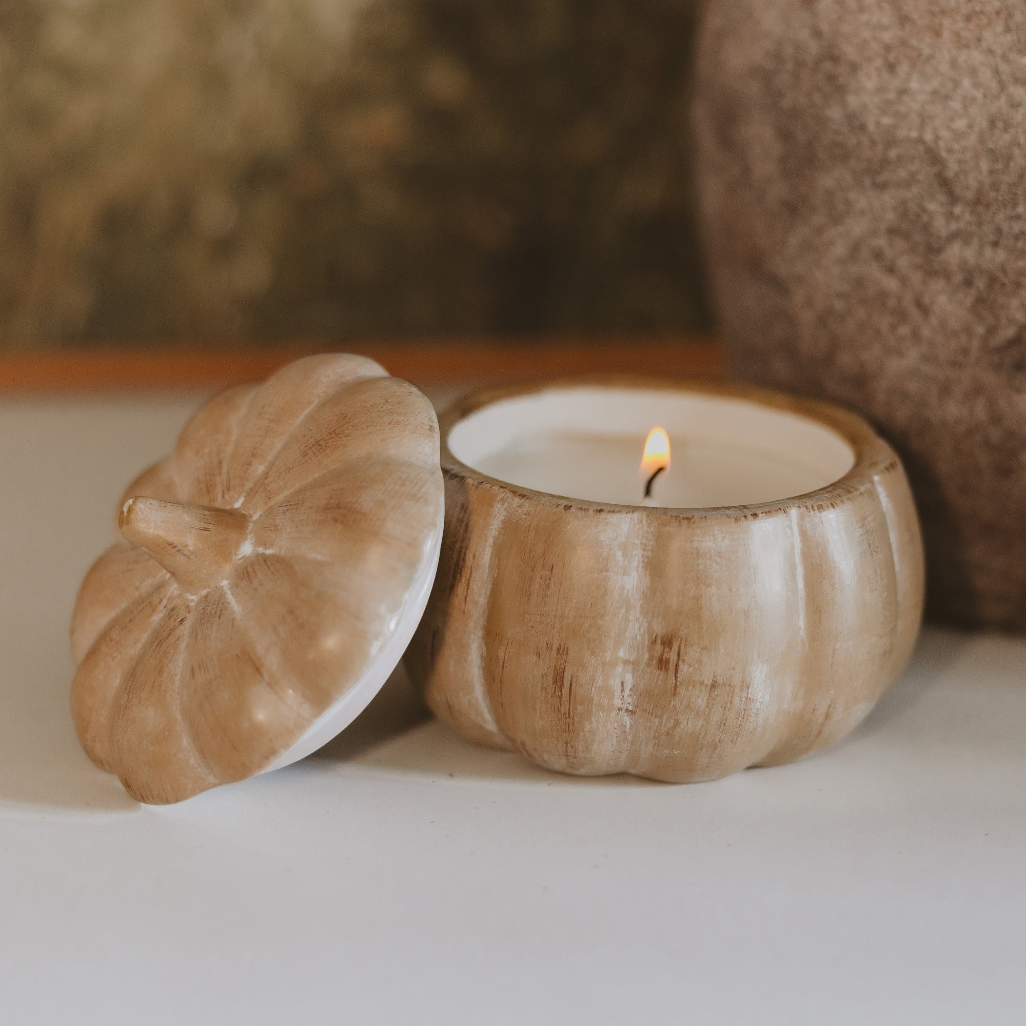 Pumpkin Spice Soy Candle (8oz Ceramic Pumpkin Jar)