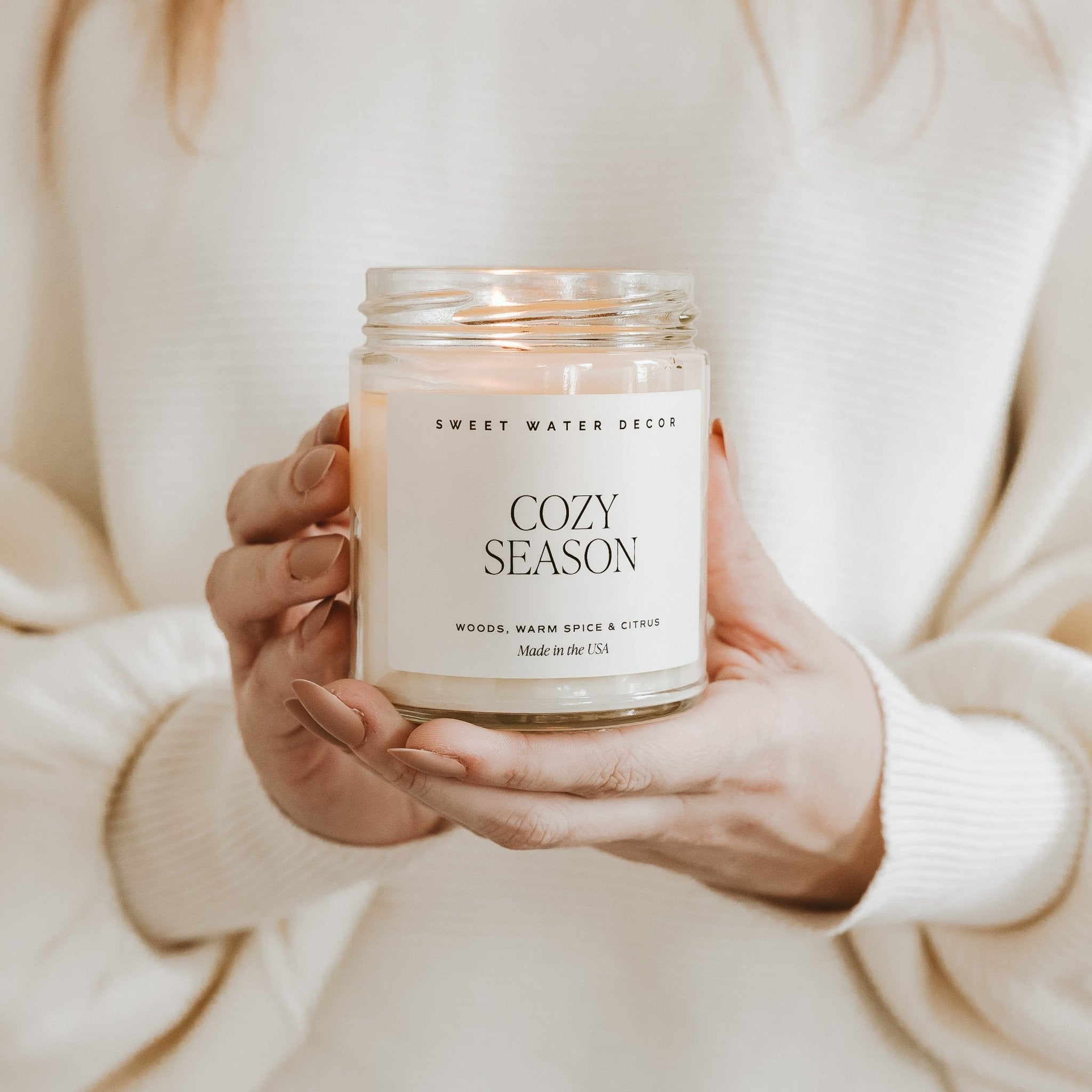 Cozy Season Soy Candle (9oz Clear Jar)