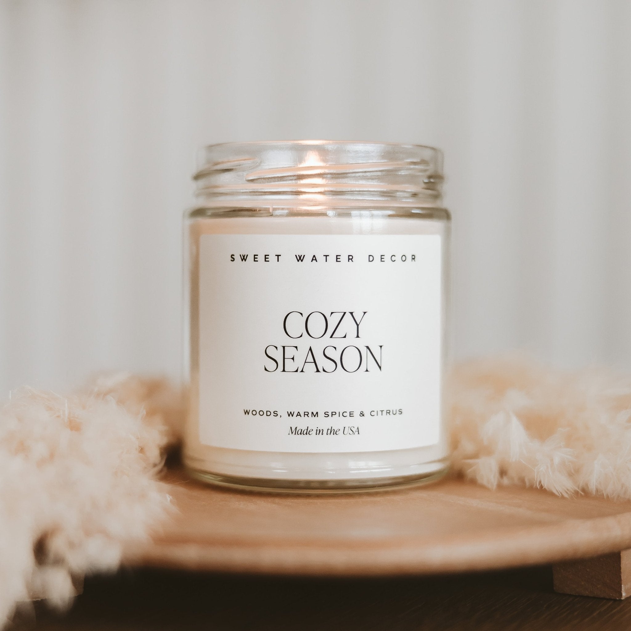 Cozy Season Soy Candle (9oz Clear Jar)