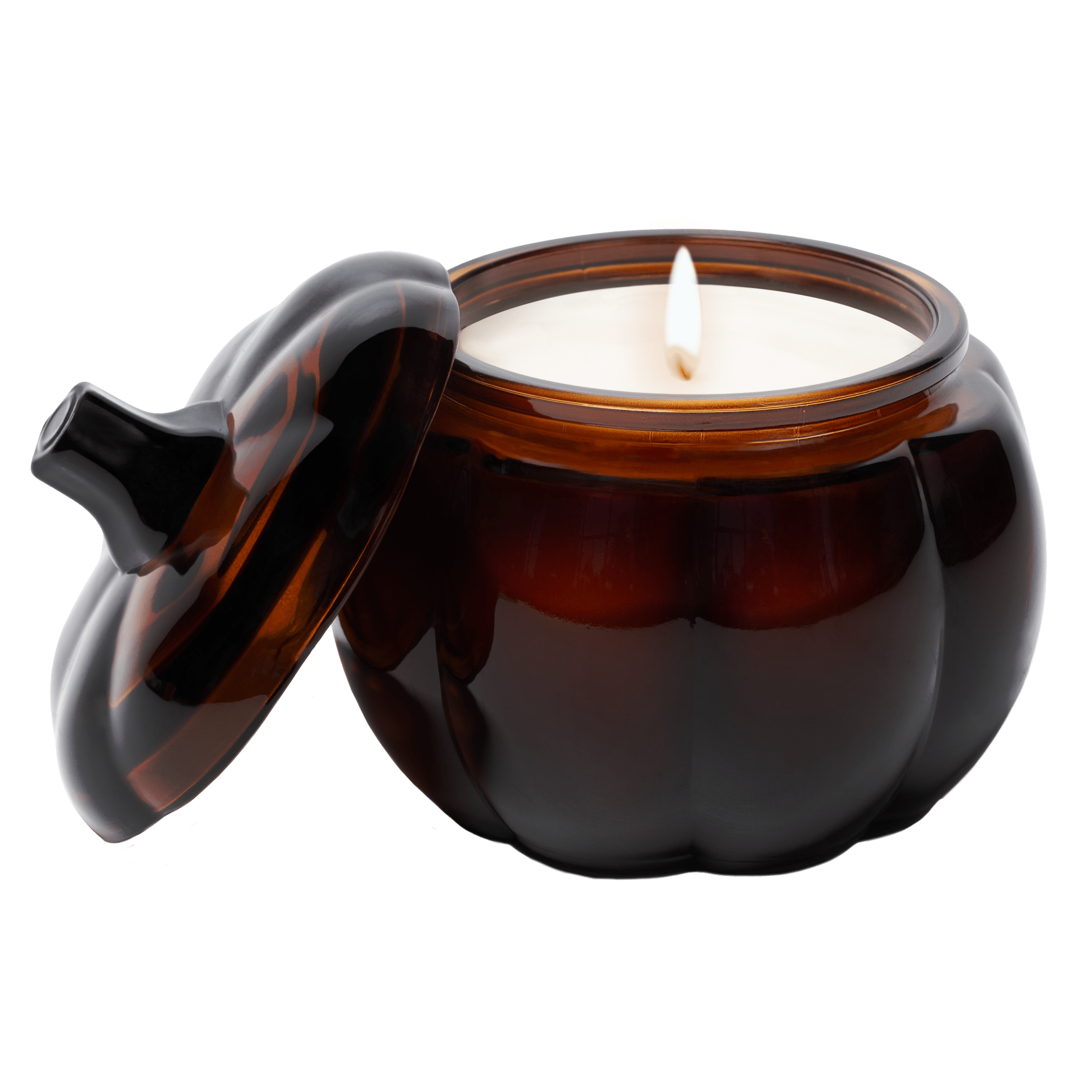 Hello Fall Soy Candle (20oz Amber Glass Pumpkin Jar)