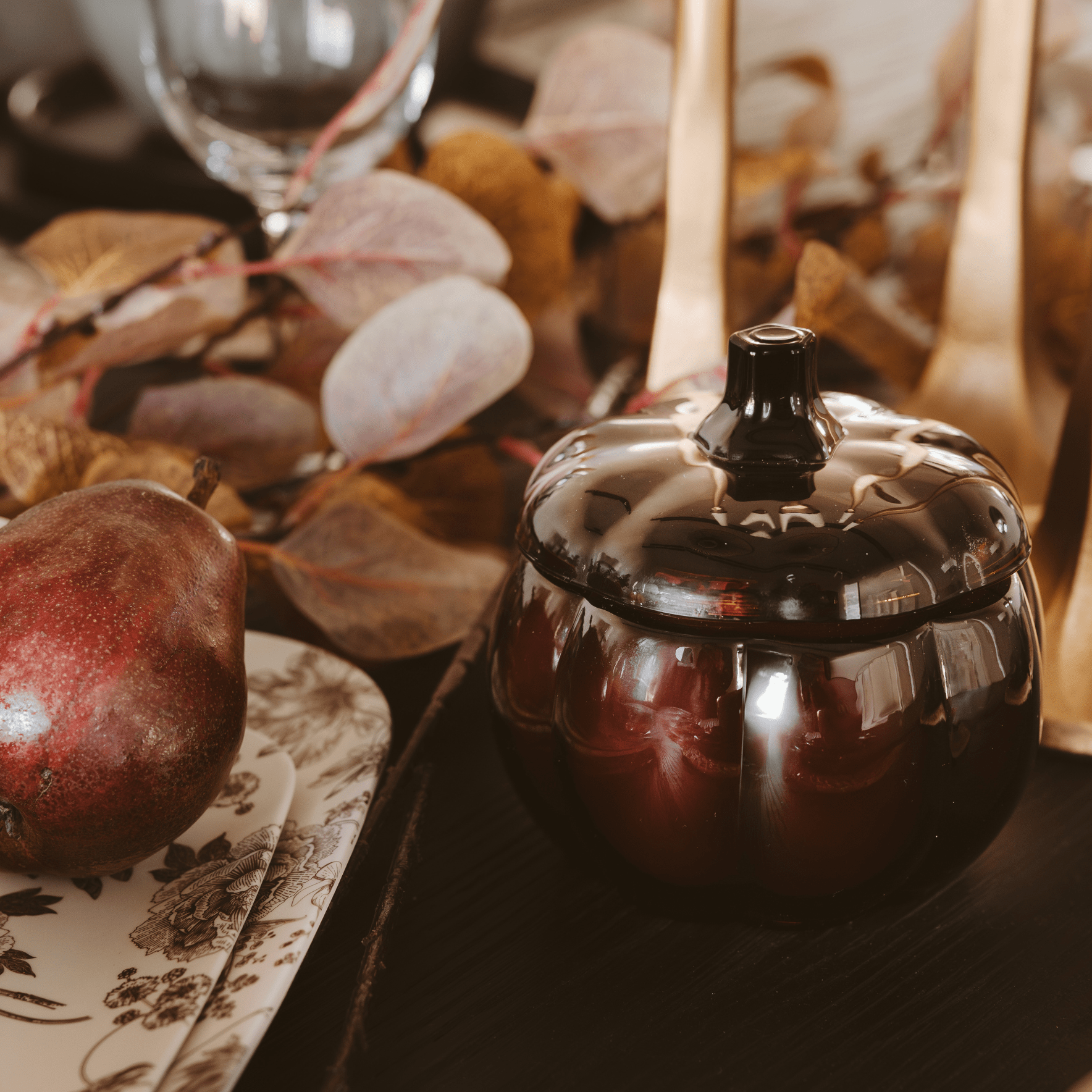 Hello Fall Soy Candle (20oz Amber Glass Pumpkin Jar)