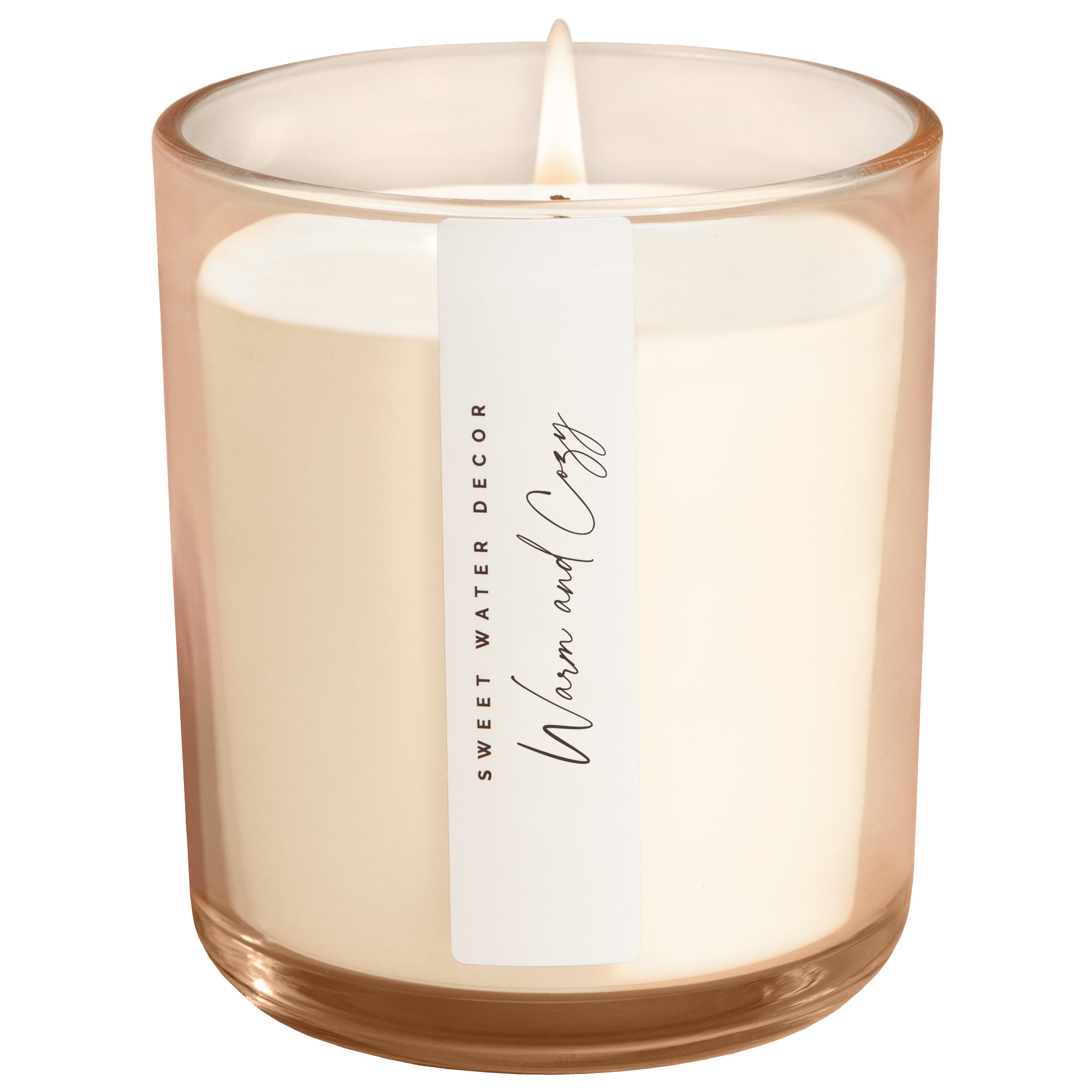 Warm and Cozy Soy Candle (Tinted Glass Jar 12 oz)