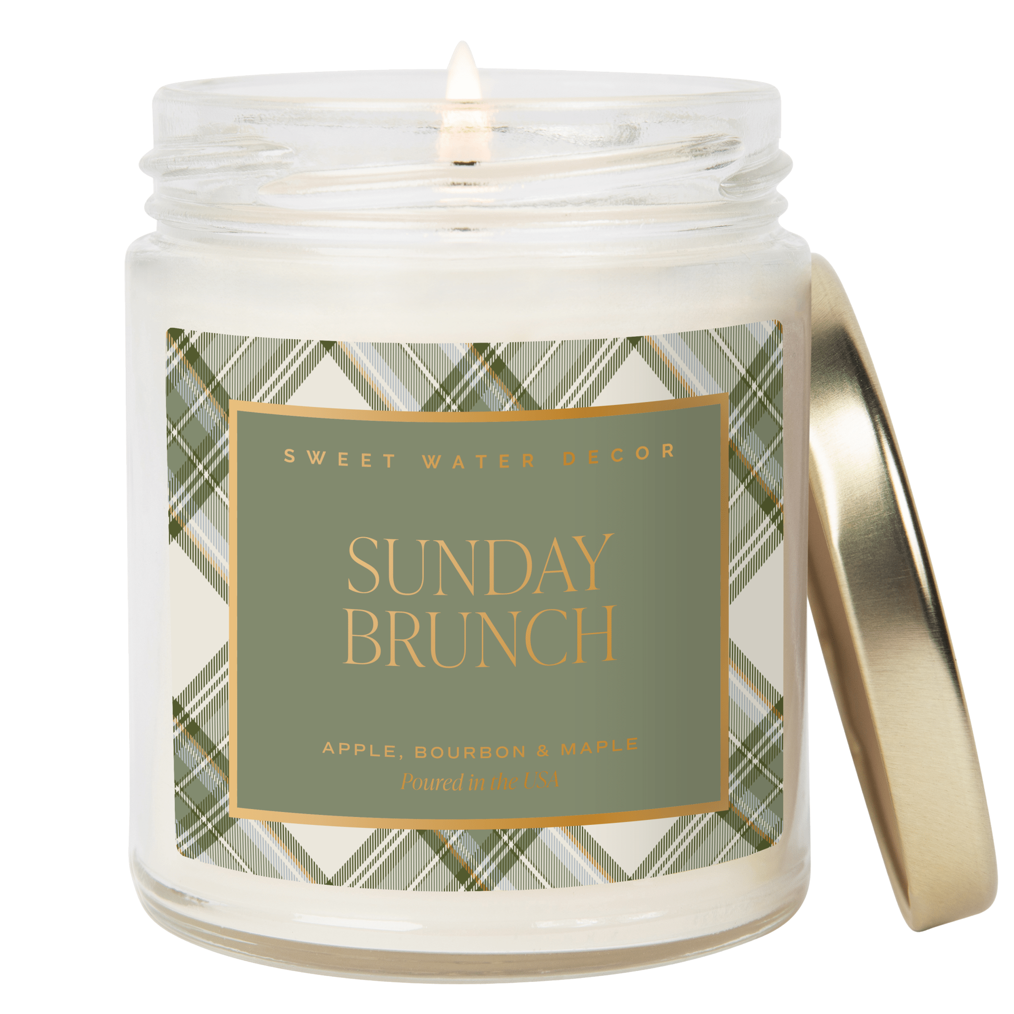 Sunday Brunch Soy Candle (9oz Clear Patterned Jar)