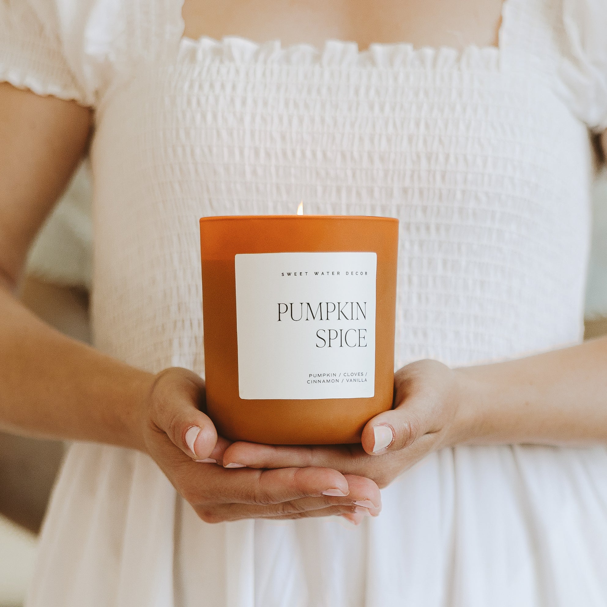 Pumpkin Spice Soy Candle (15oz Orange Matte Jar)