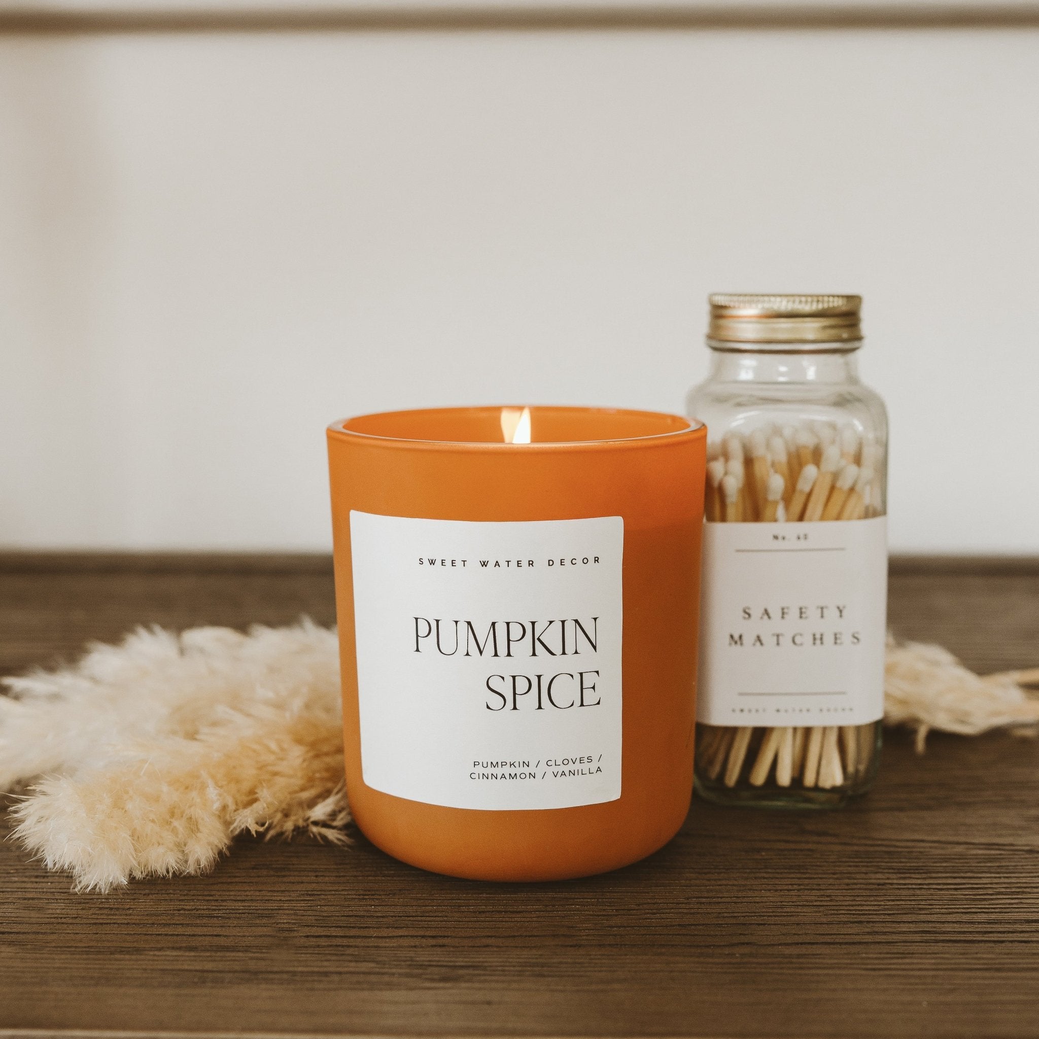 Pumpkin Spice Soy Candle (15oz Orange Matte Jar)