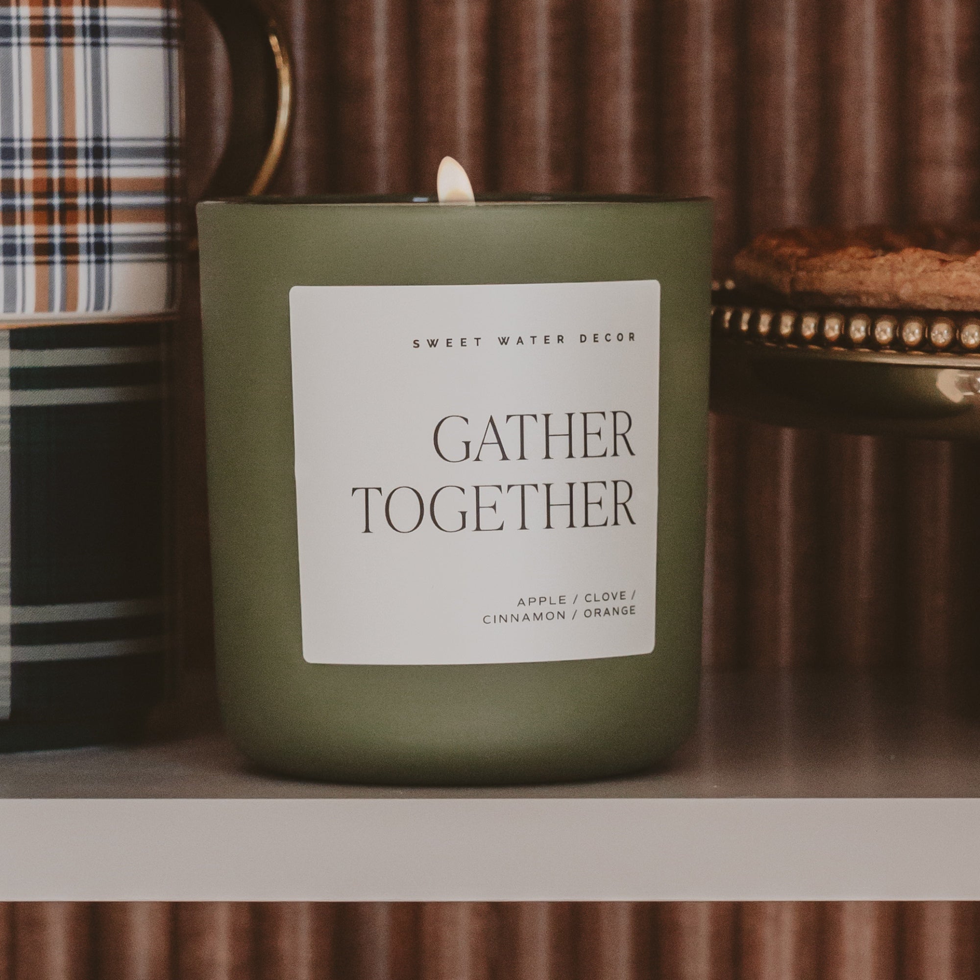 Gather Together Soy Candle (15oz Olive Matte Jar)
