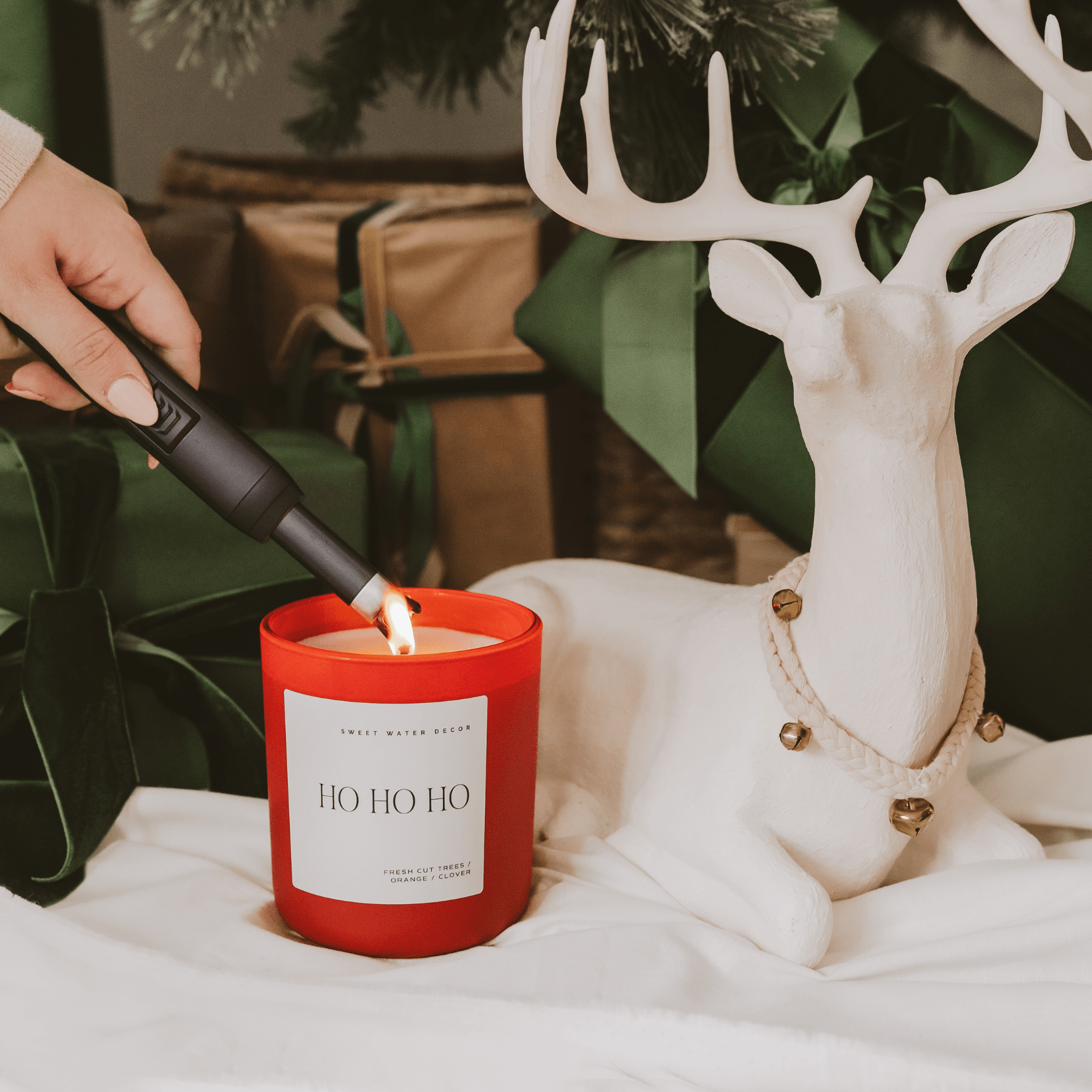 Ho Ho Ho Soy Candle (15oz Green Matte Jar – Christmas)