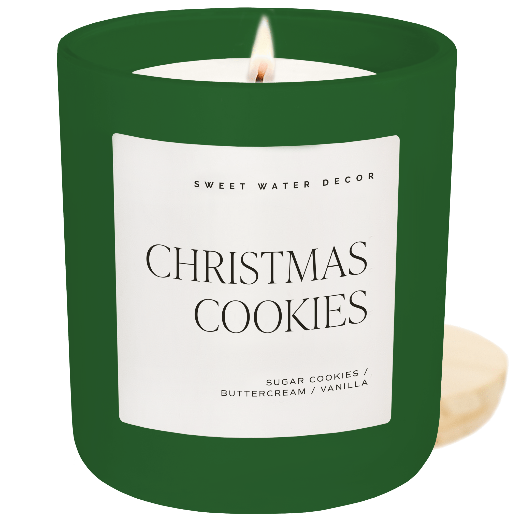 Christmas Cookies Soy Candle (15oz Green Matte Jar – Sugar Cookies)