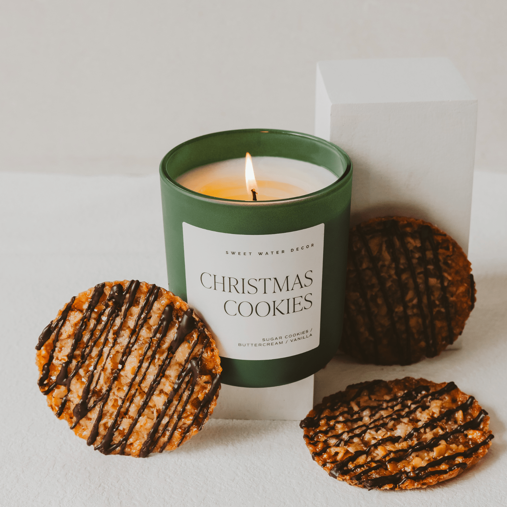 Christmas Cookies Soy Candle (15oz Green Matte Jar – Sugar Cookies)