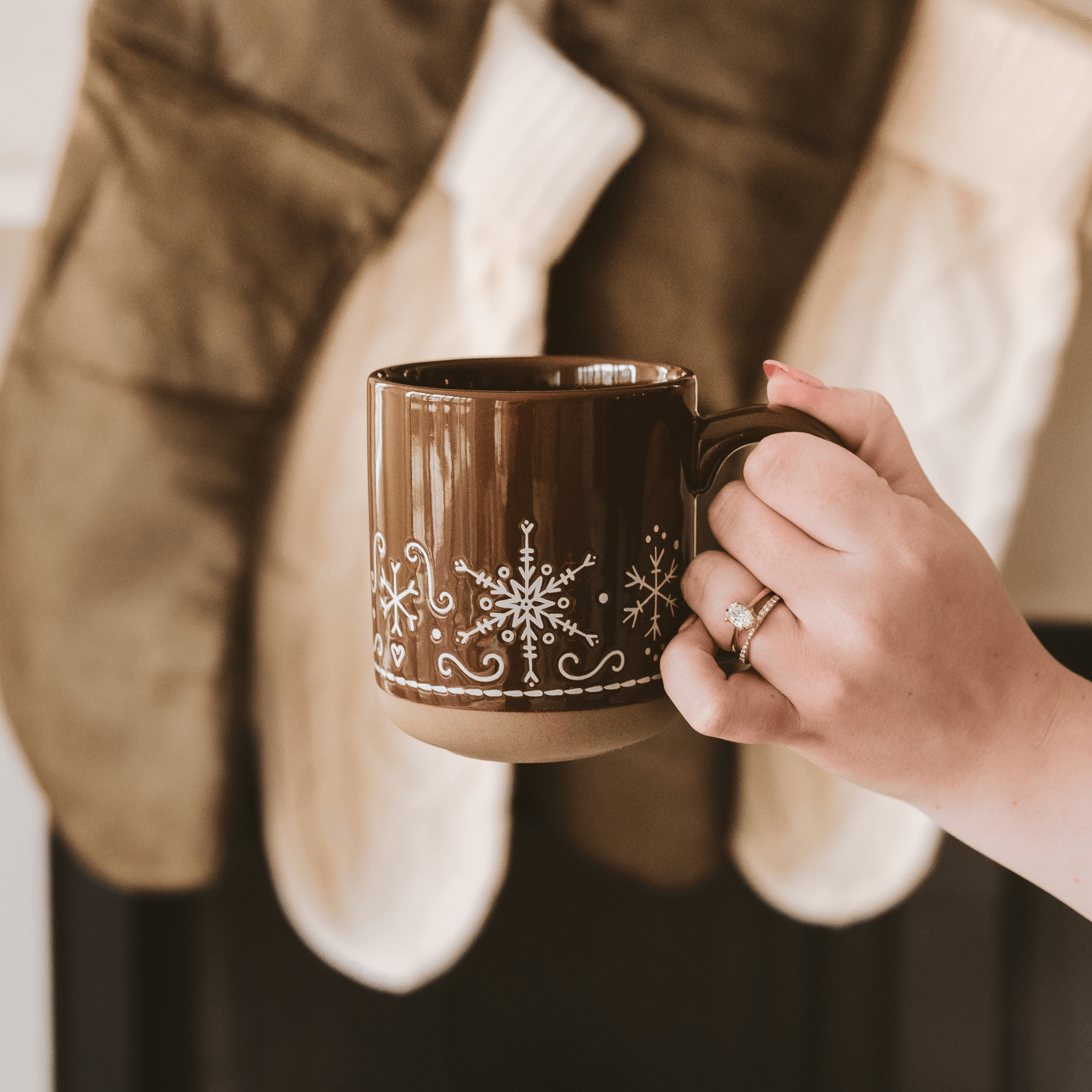 Gingerbread Stoneware Coffee Mug (14oz)